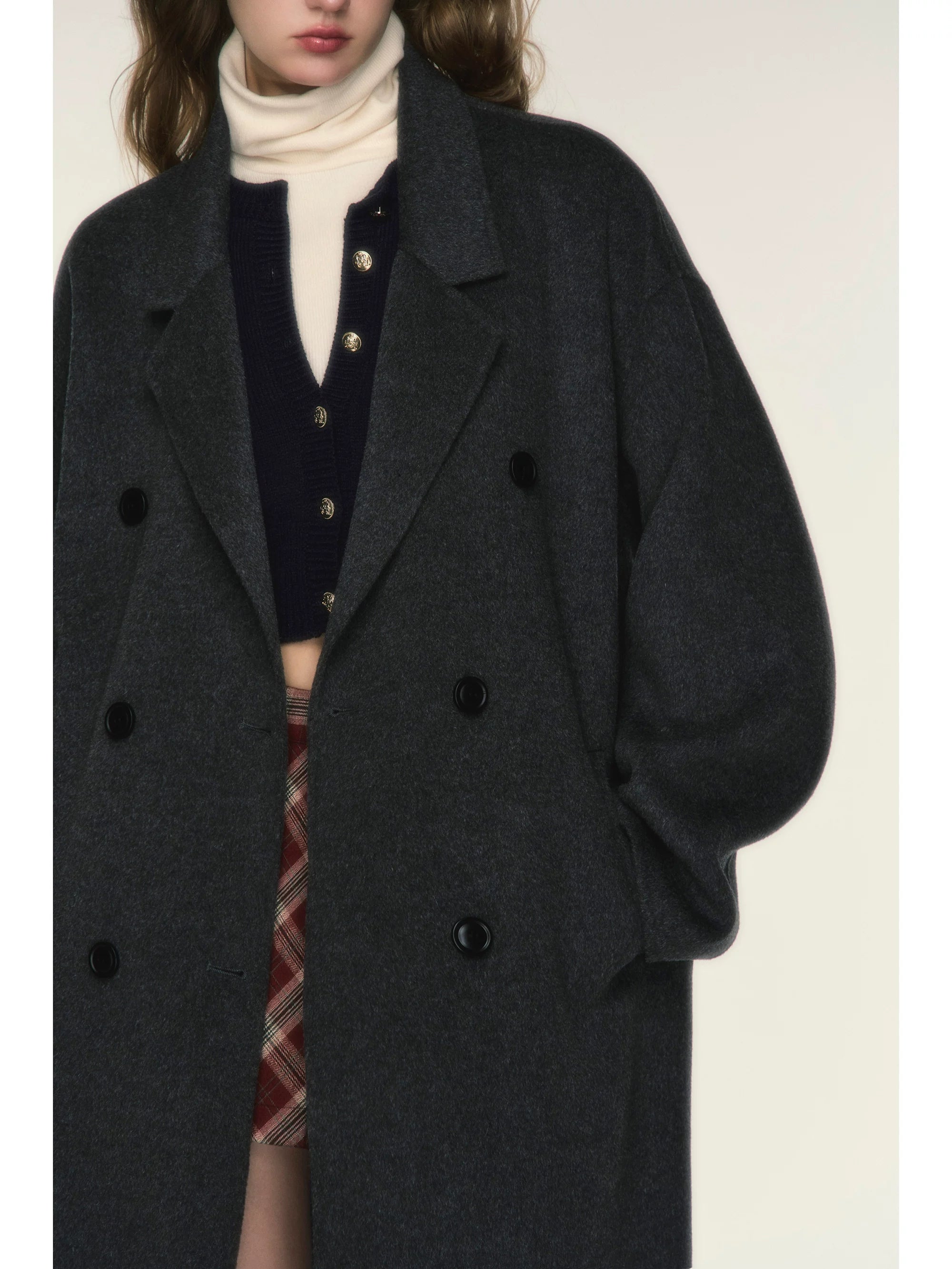 Metro Classic Double‑Breasted Wool Coat