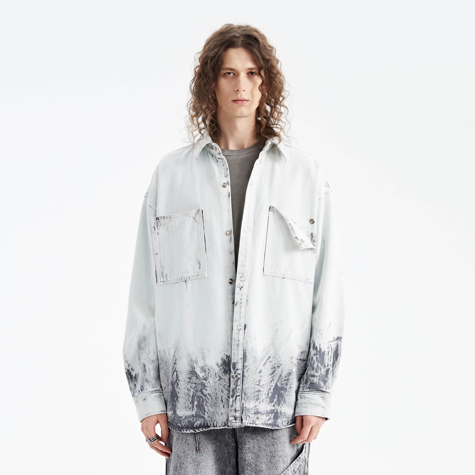 Bleached Denim Oversize Shirt