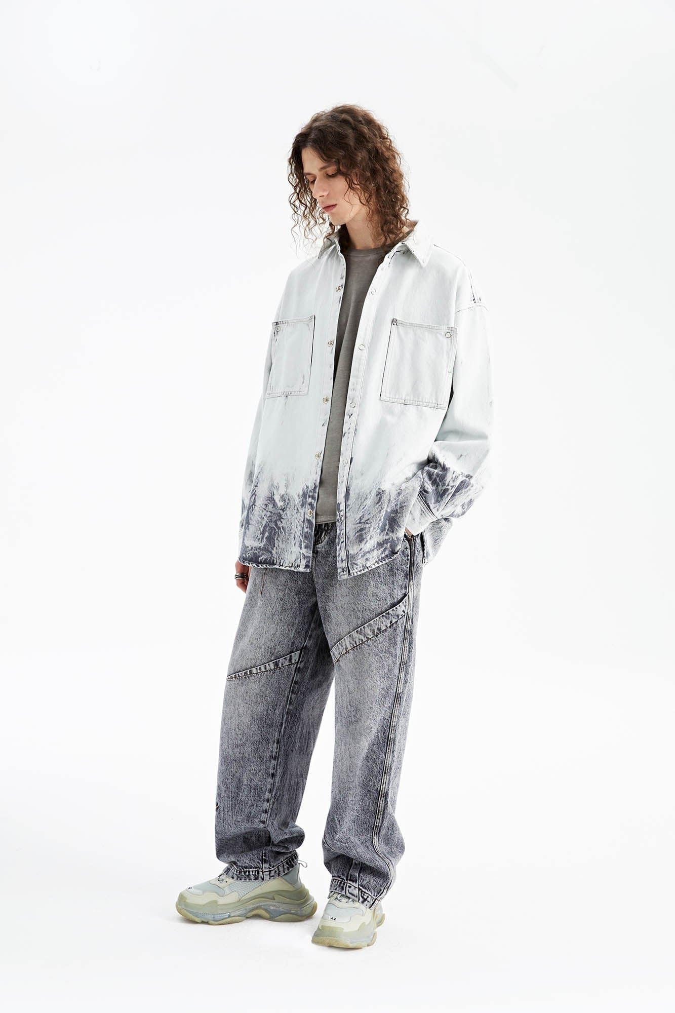 Bleached Denim Oversize Shirt