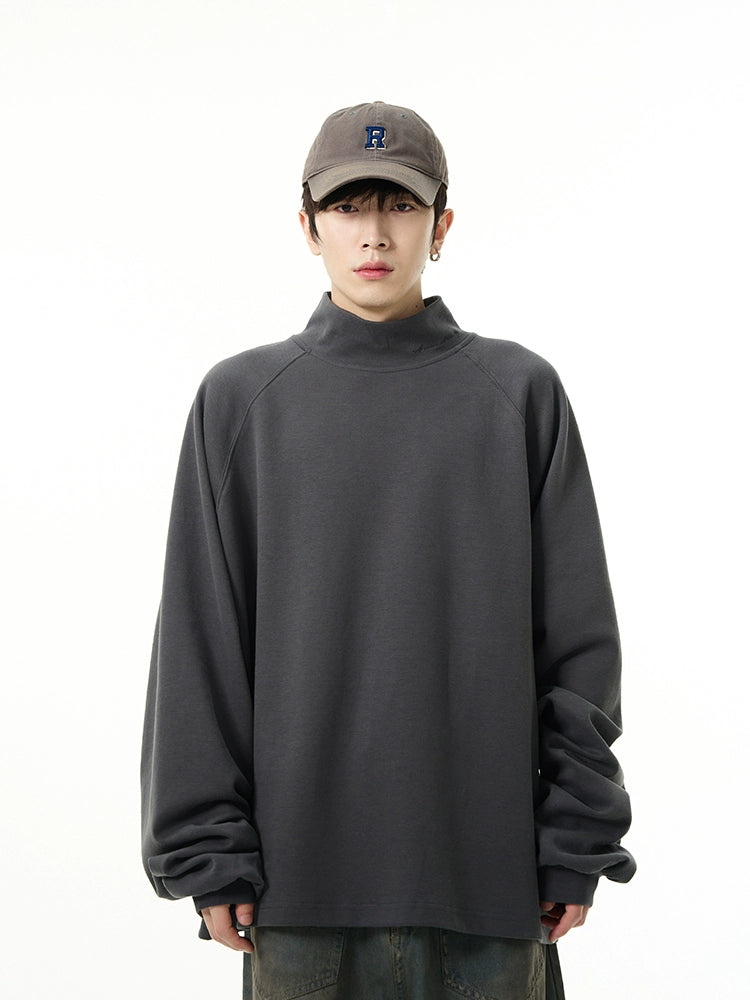 Cozy Comfort High-Neck Oversize Sweatshirt - chiclara