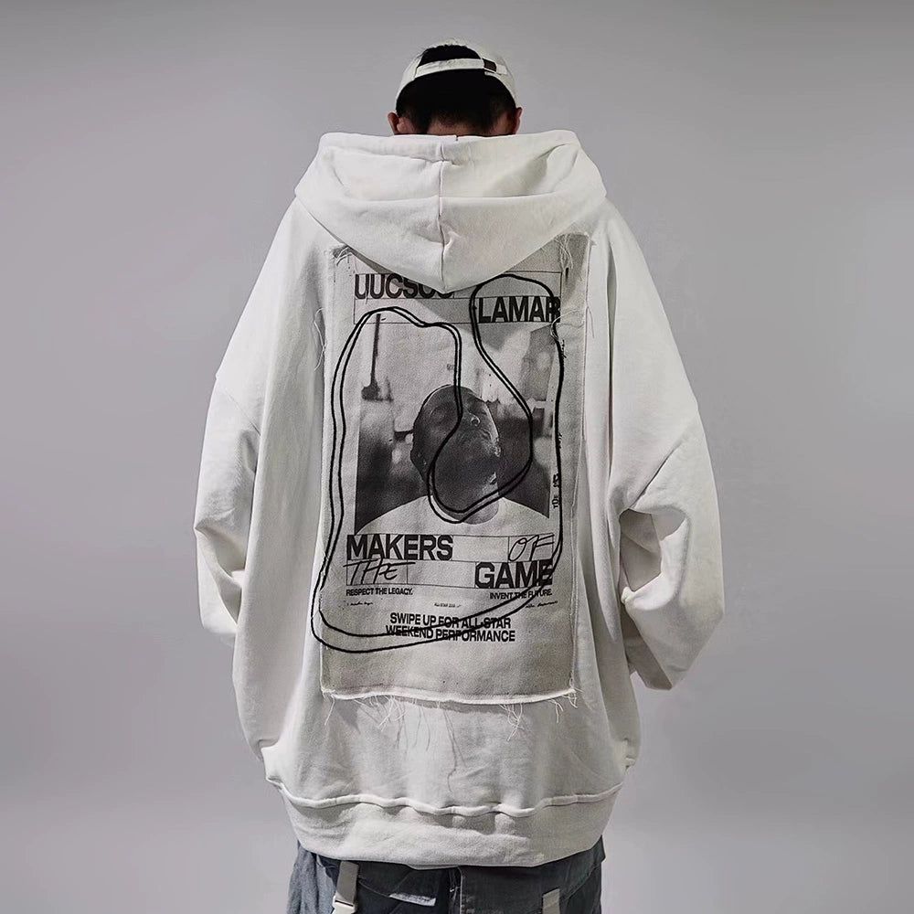 Vintage Poster Patch Hoodie