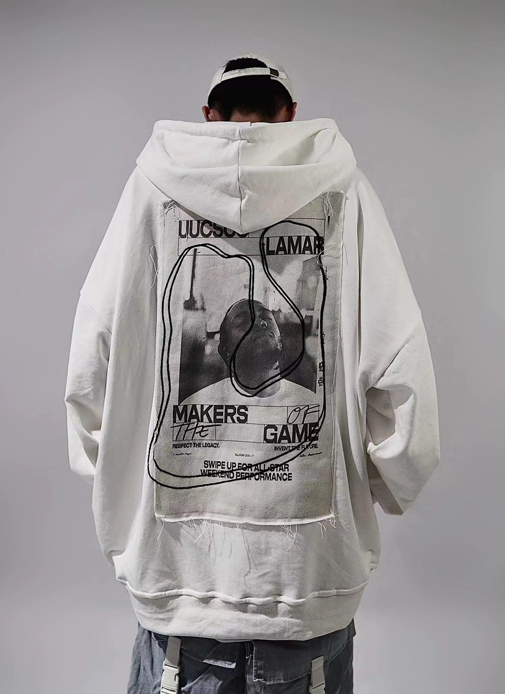 Vintage Poster Patch Hoodie