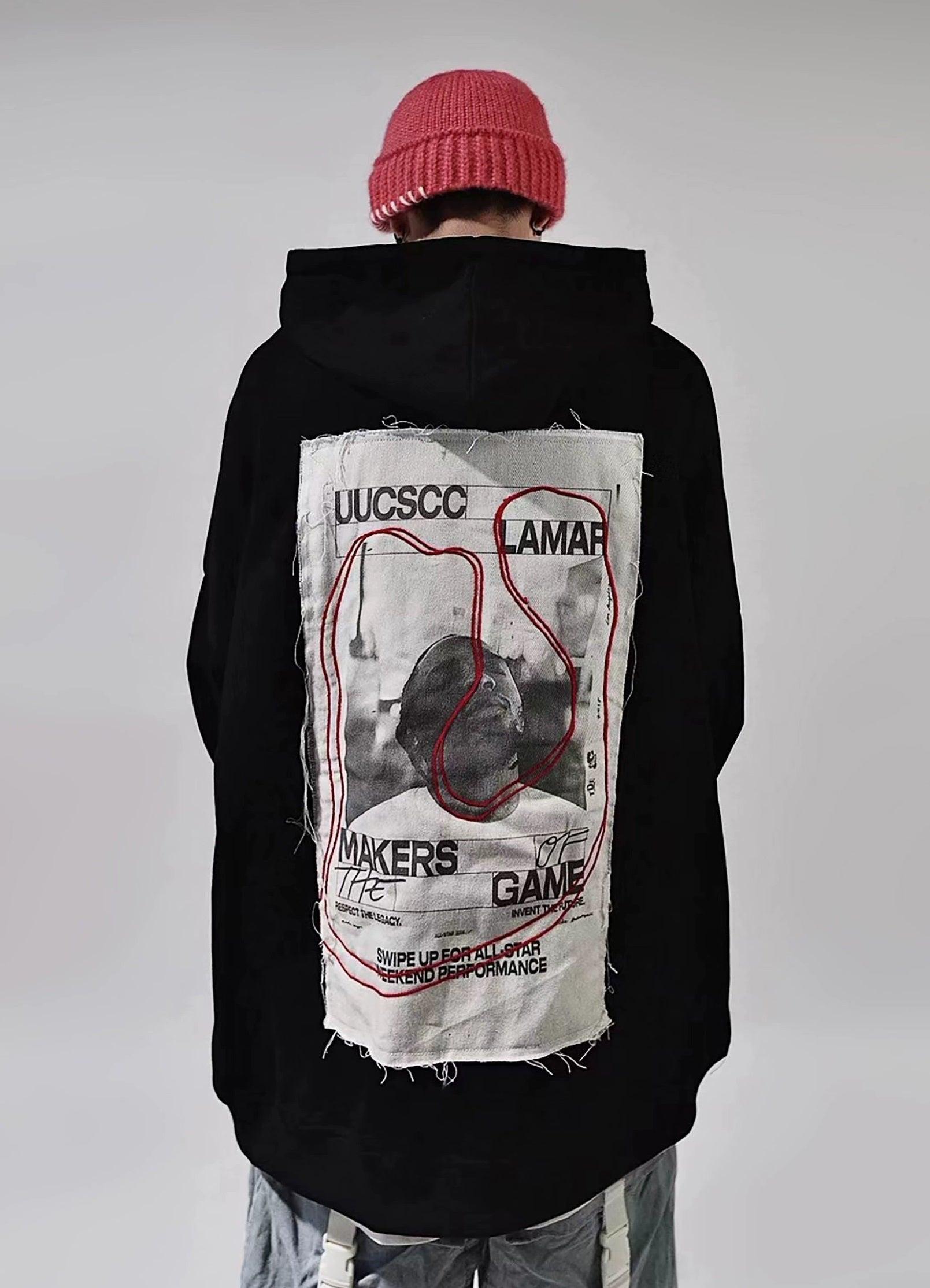 Vintage Poster Patch Hoodie