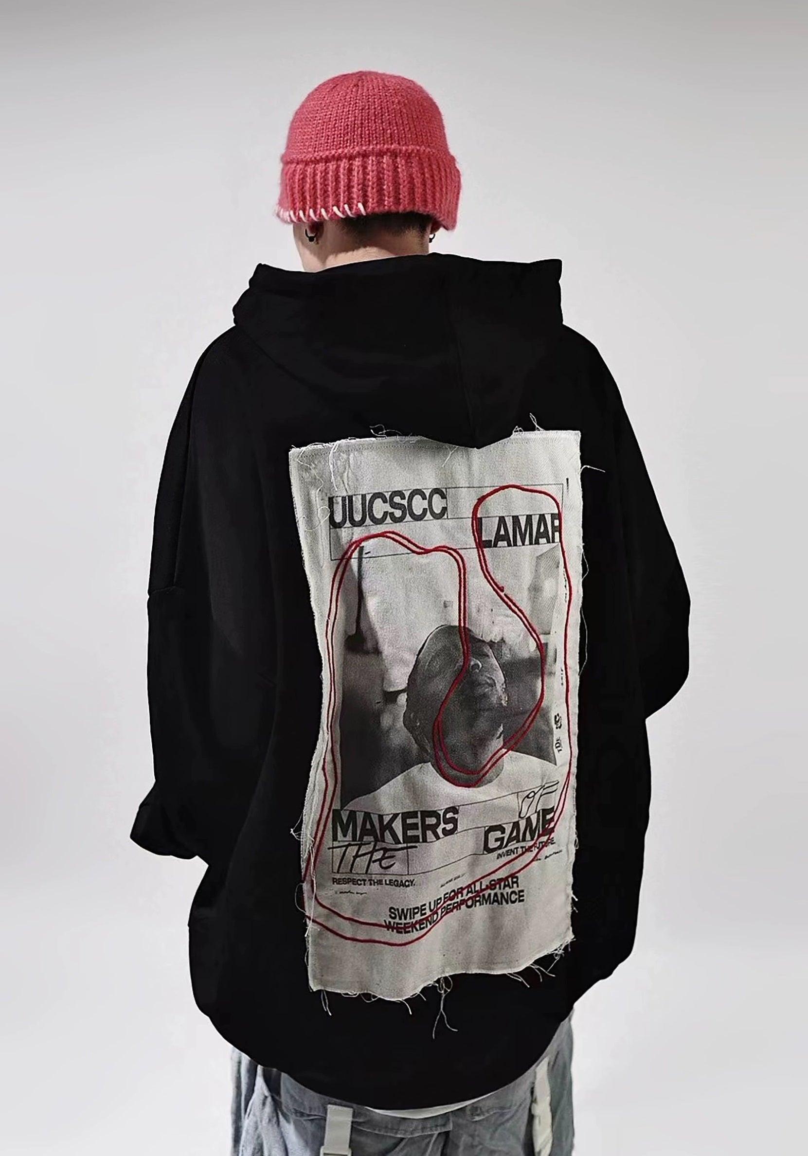 Vintage Poster Patch Hoodie