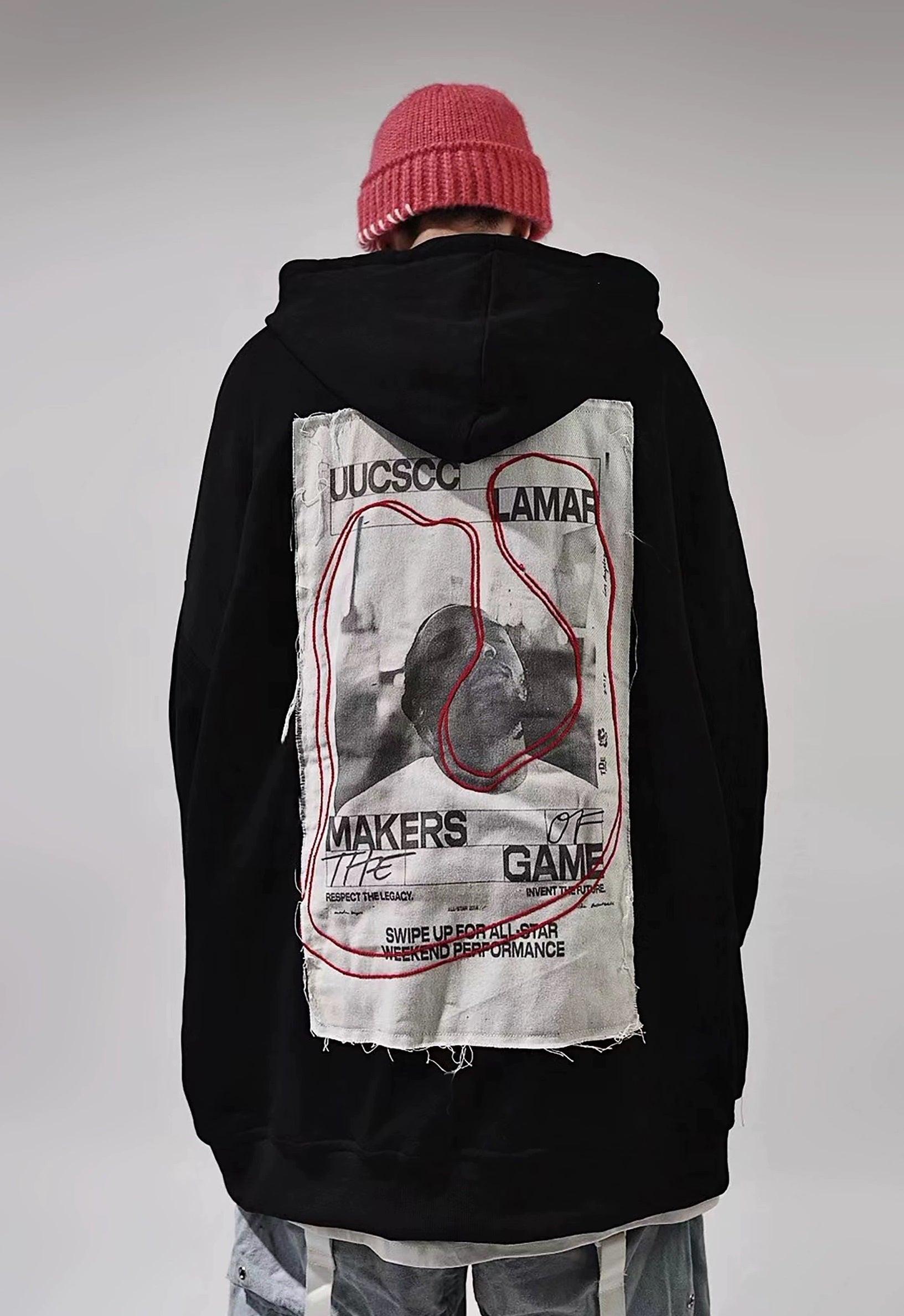 Vintage Poster Patch Hoodie