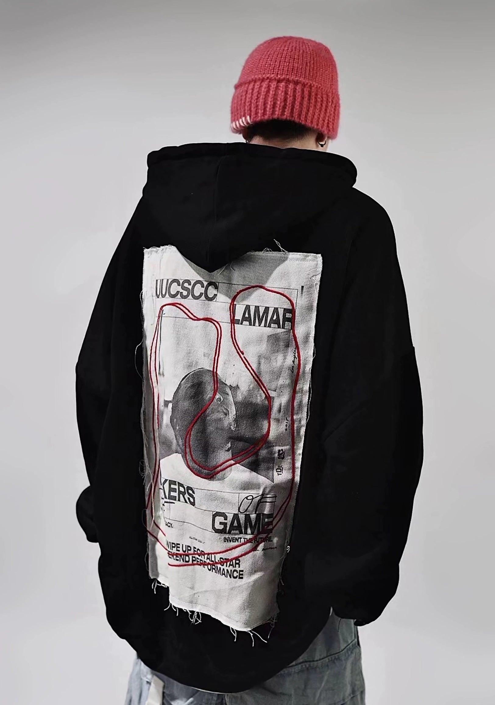 Vintage Poster Patch Hoodie