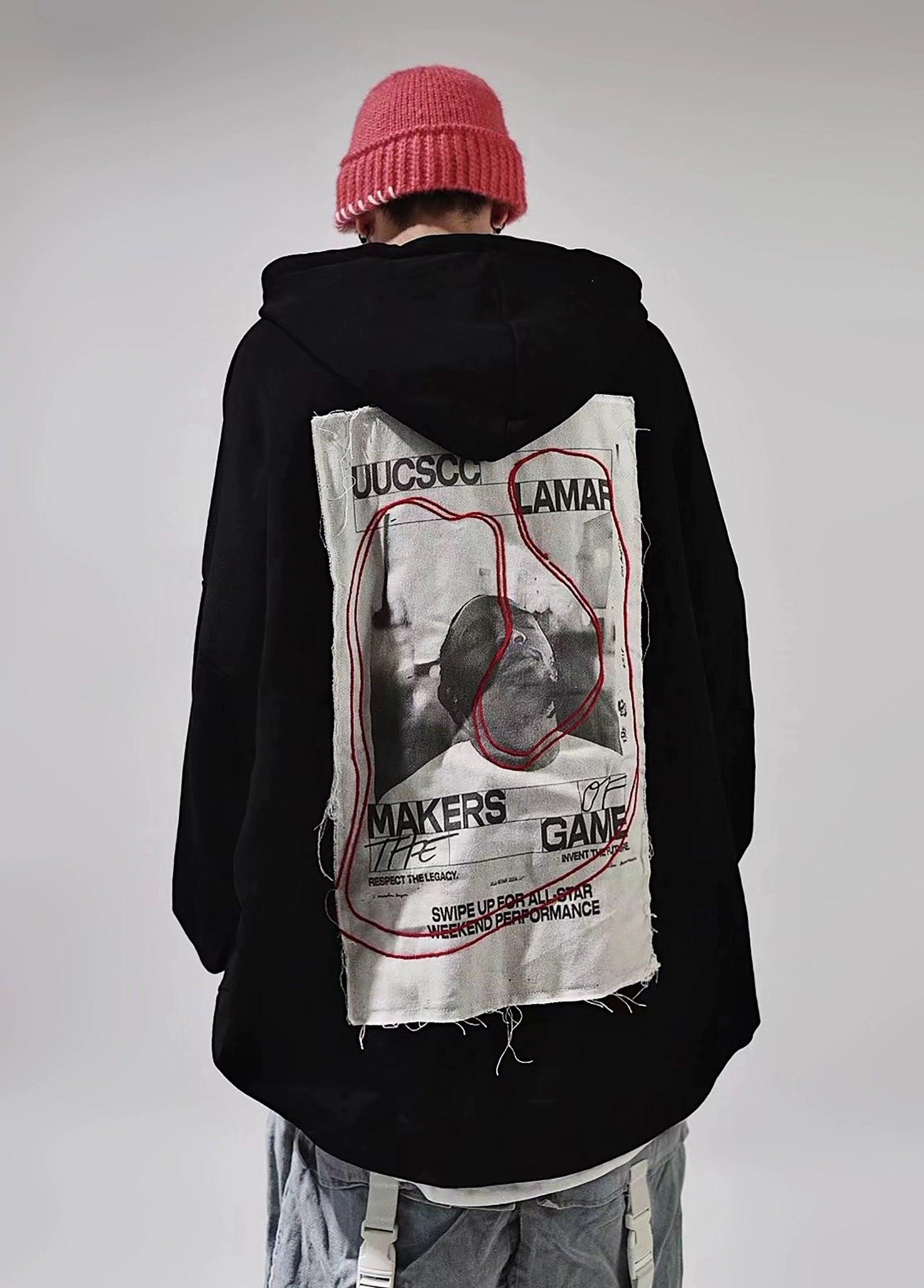 Vintage Poster Patch Hoodie