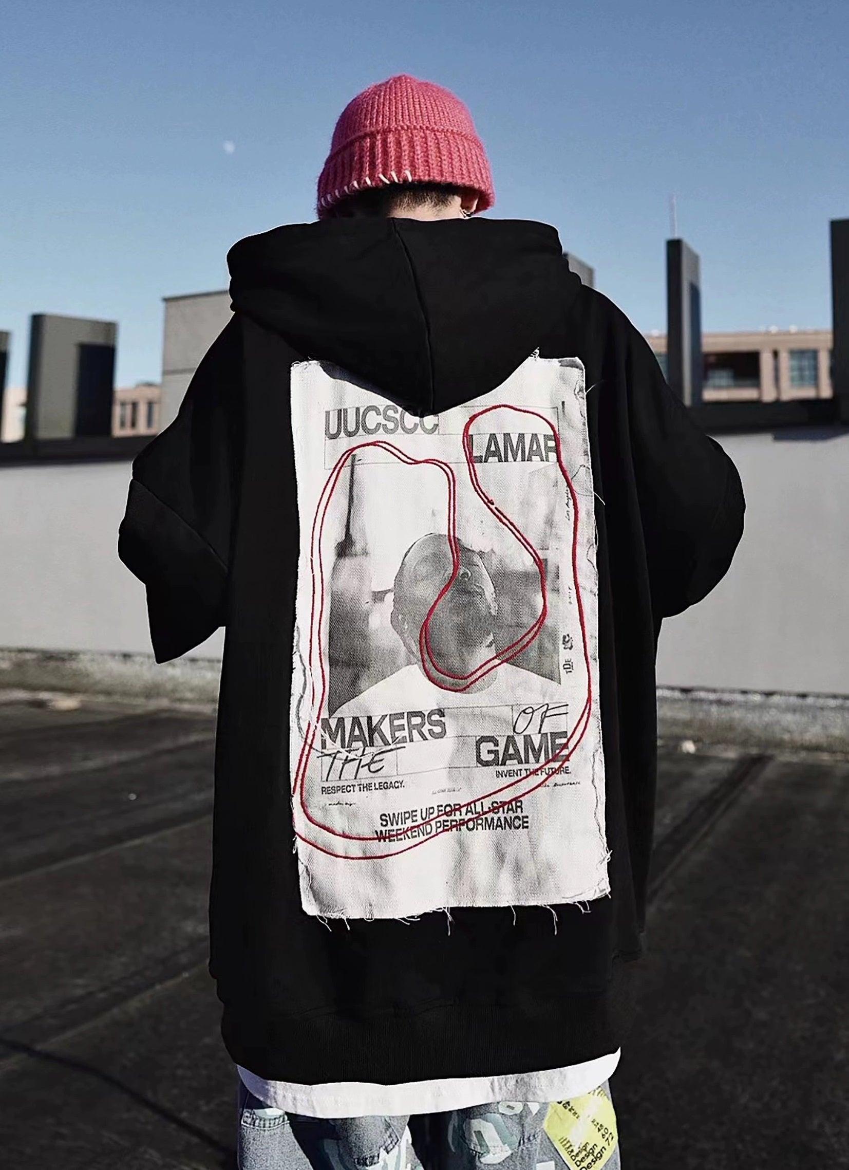 Vintage Poster Patch Hoodie