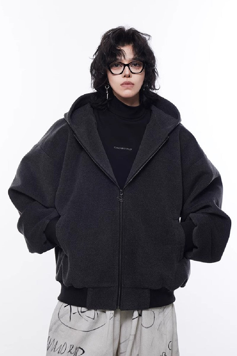 Comfy Oversized Hooded Jacket - chiclara