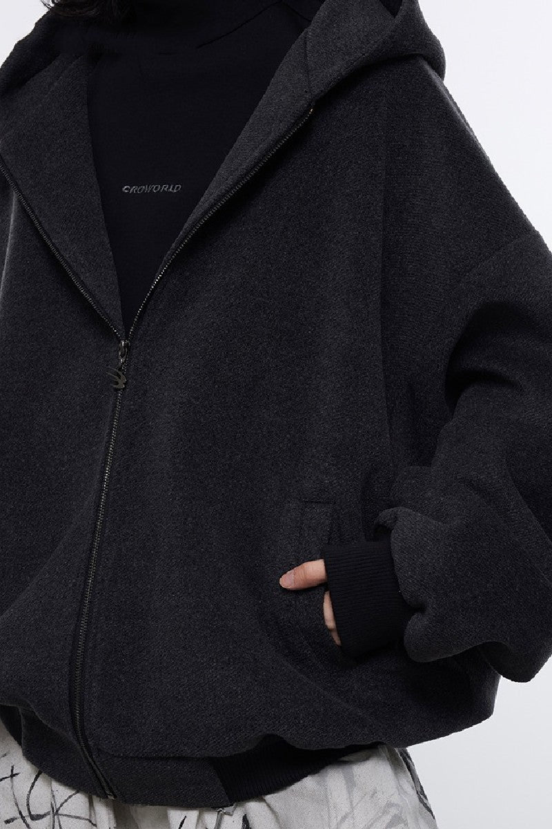 Comfy Oversized Hooded Jacket - chiclara