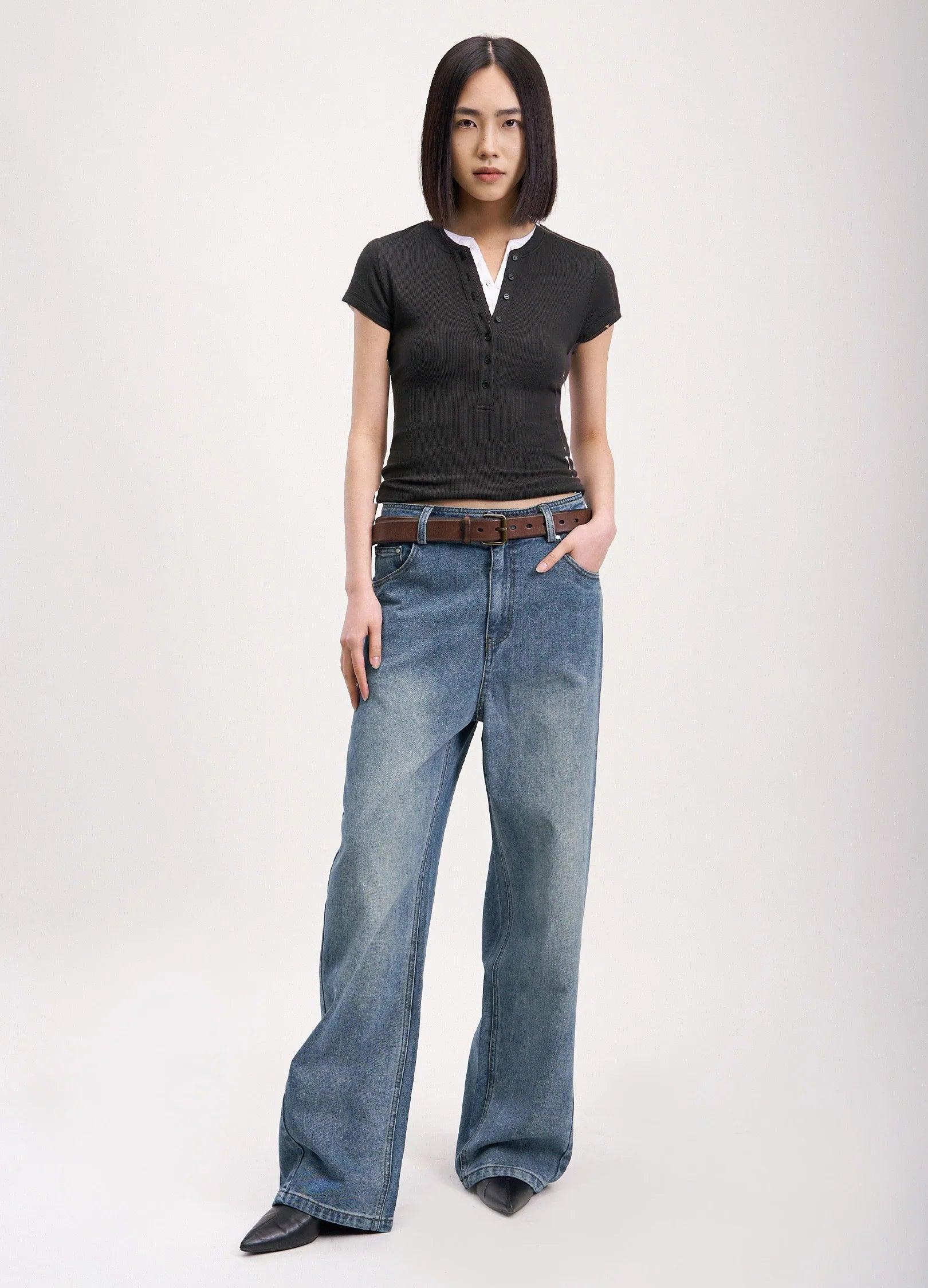 Vintage Oversized Denim Jeans - chiclara