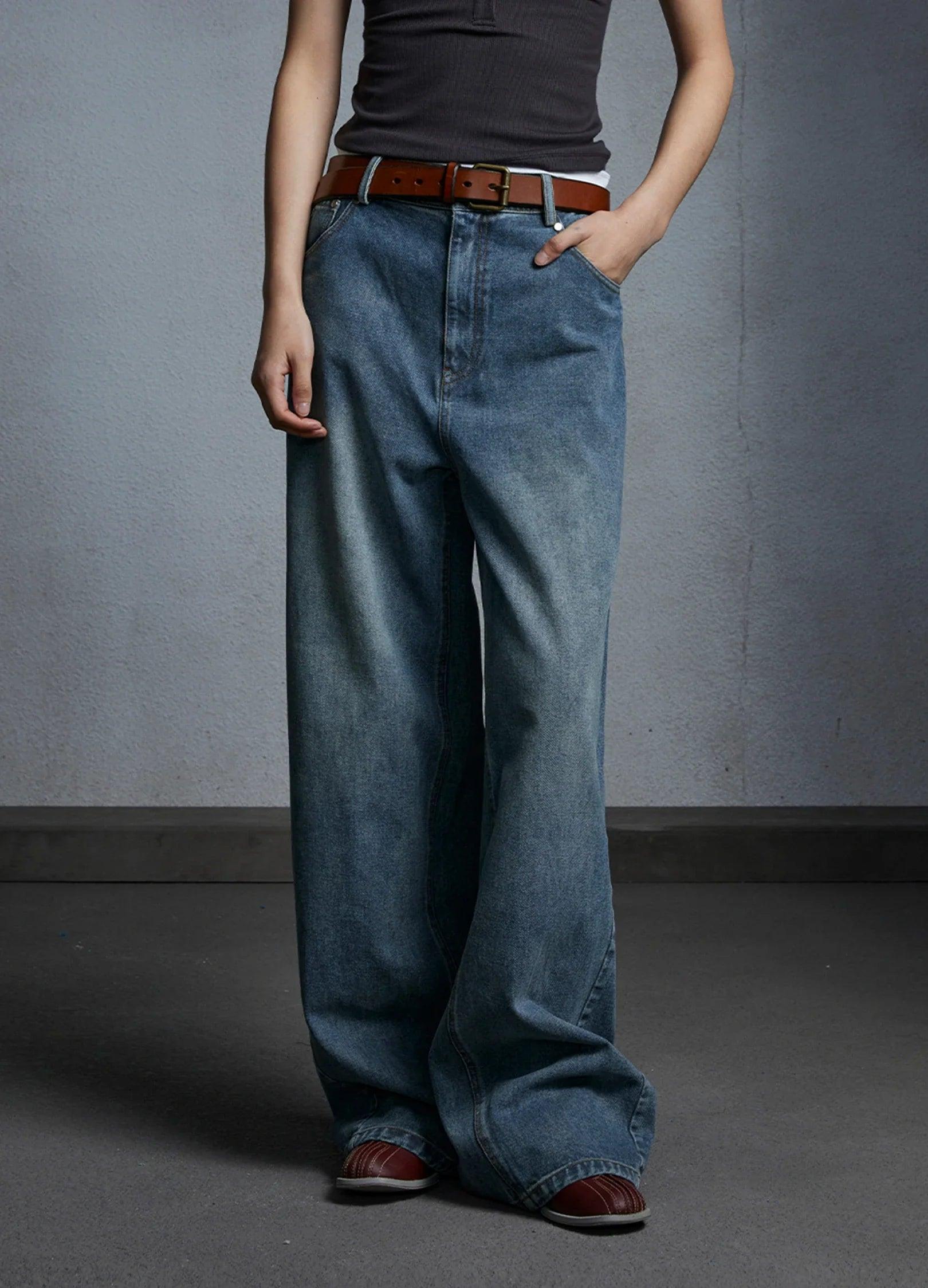 Vintage Oversized Denim Jeans - chiclara