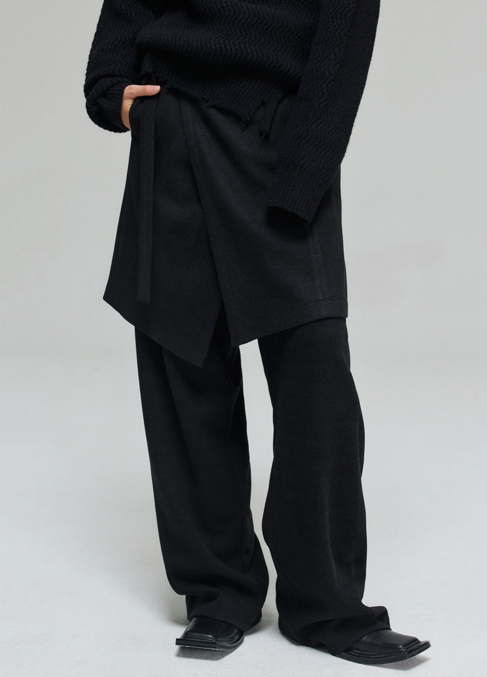 Side Buckle Wrap Skirt