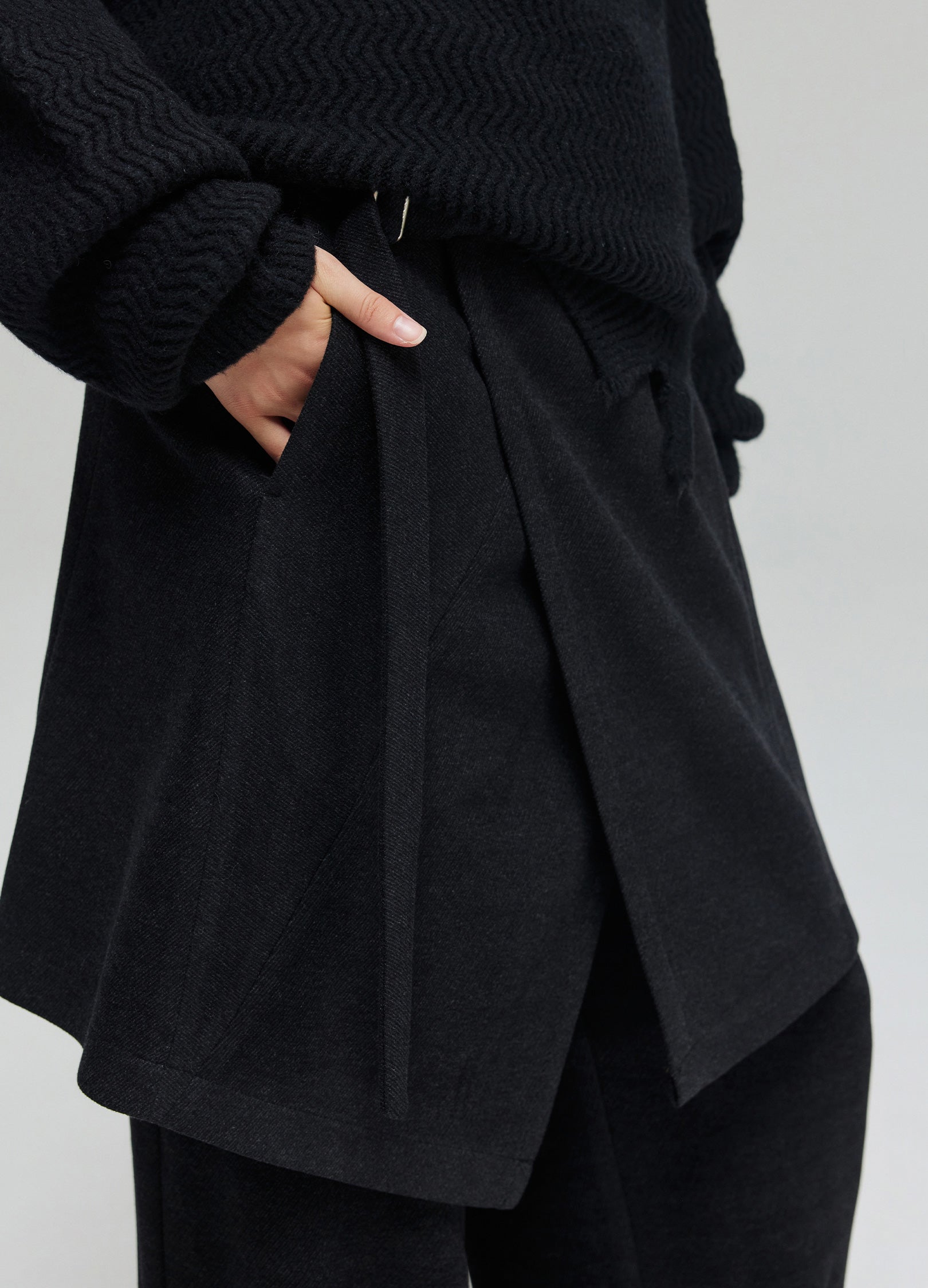 Side Buckle Wrap Skirt