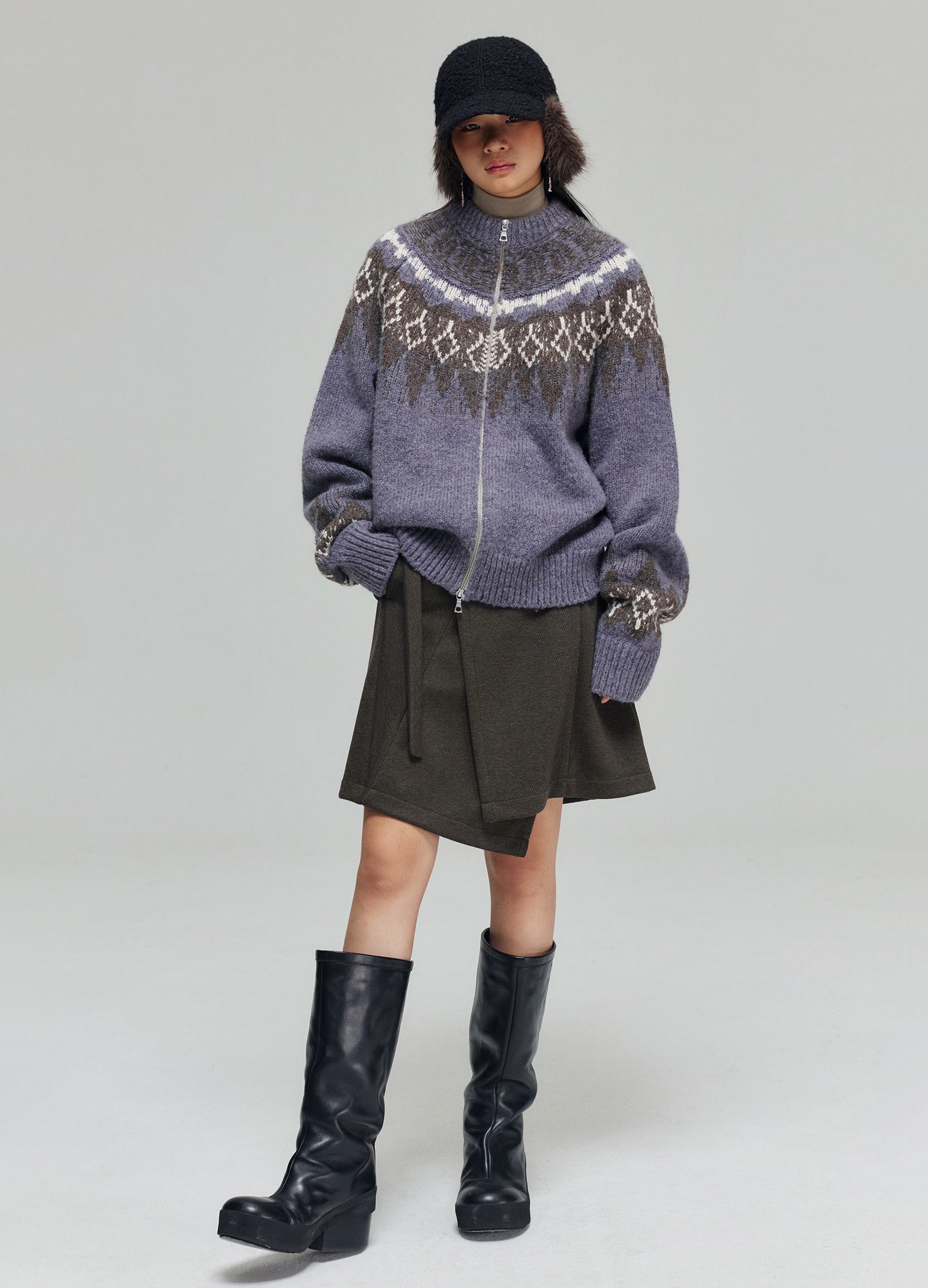 Side Buckle Wrap Skirt
