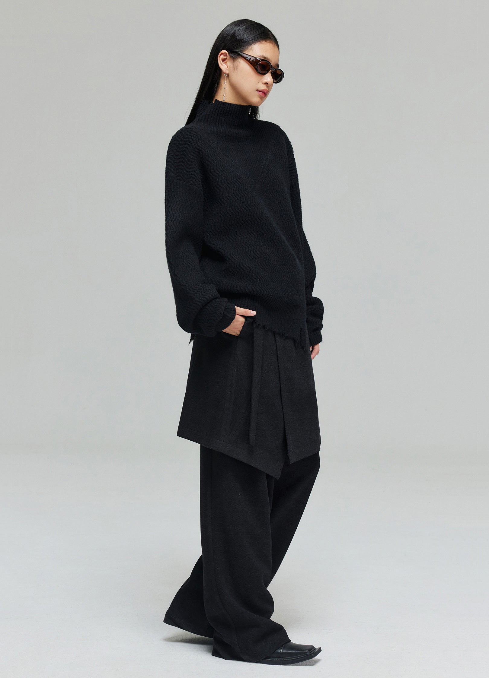 Side Buckle Wrap Skirt