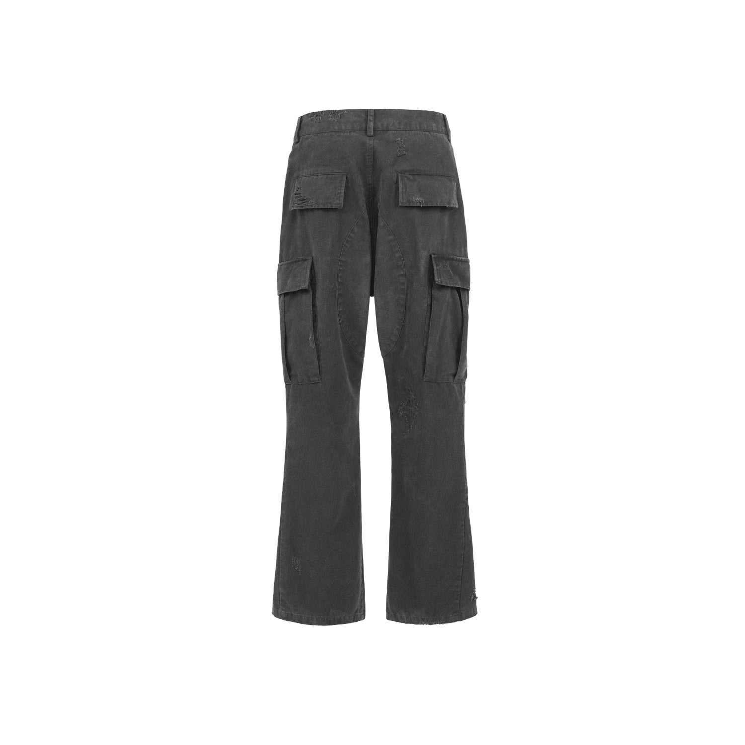 Black Distressed Cargo Pants