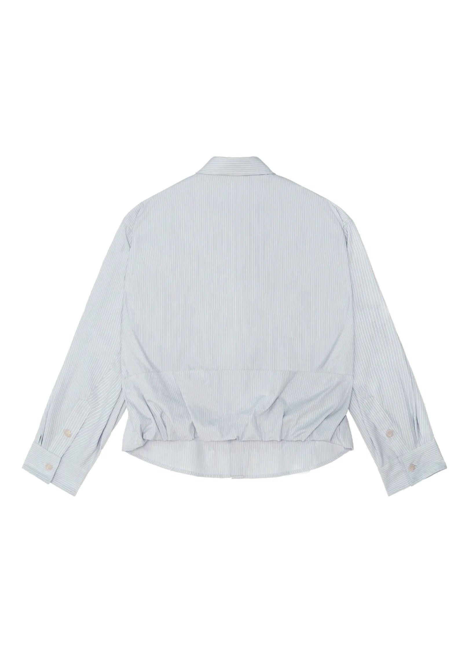 Contemporary Pinstripe Oversized Shirt - chiclara