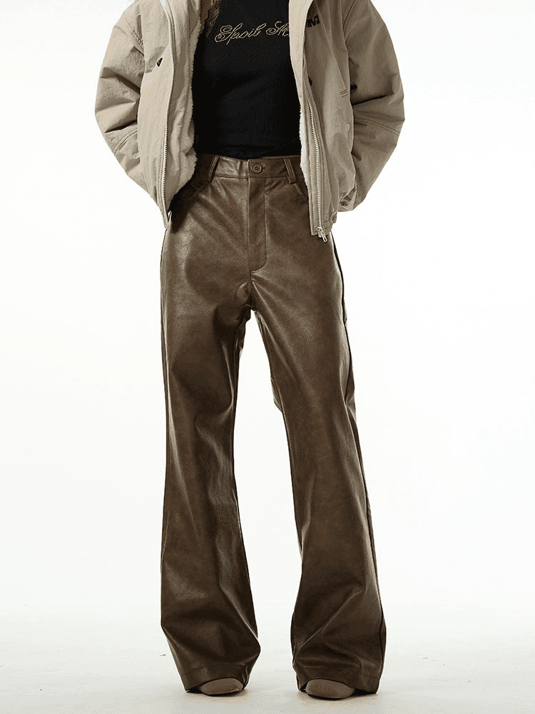 Sleek Pu Leather Pants - chiclara