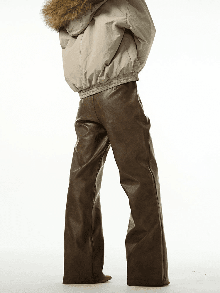 Sleek Pu Leather Pants - chiclara