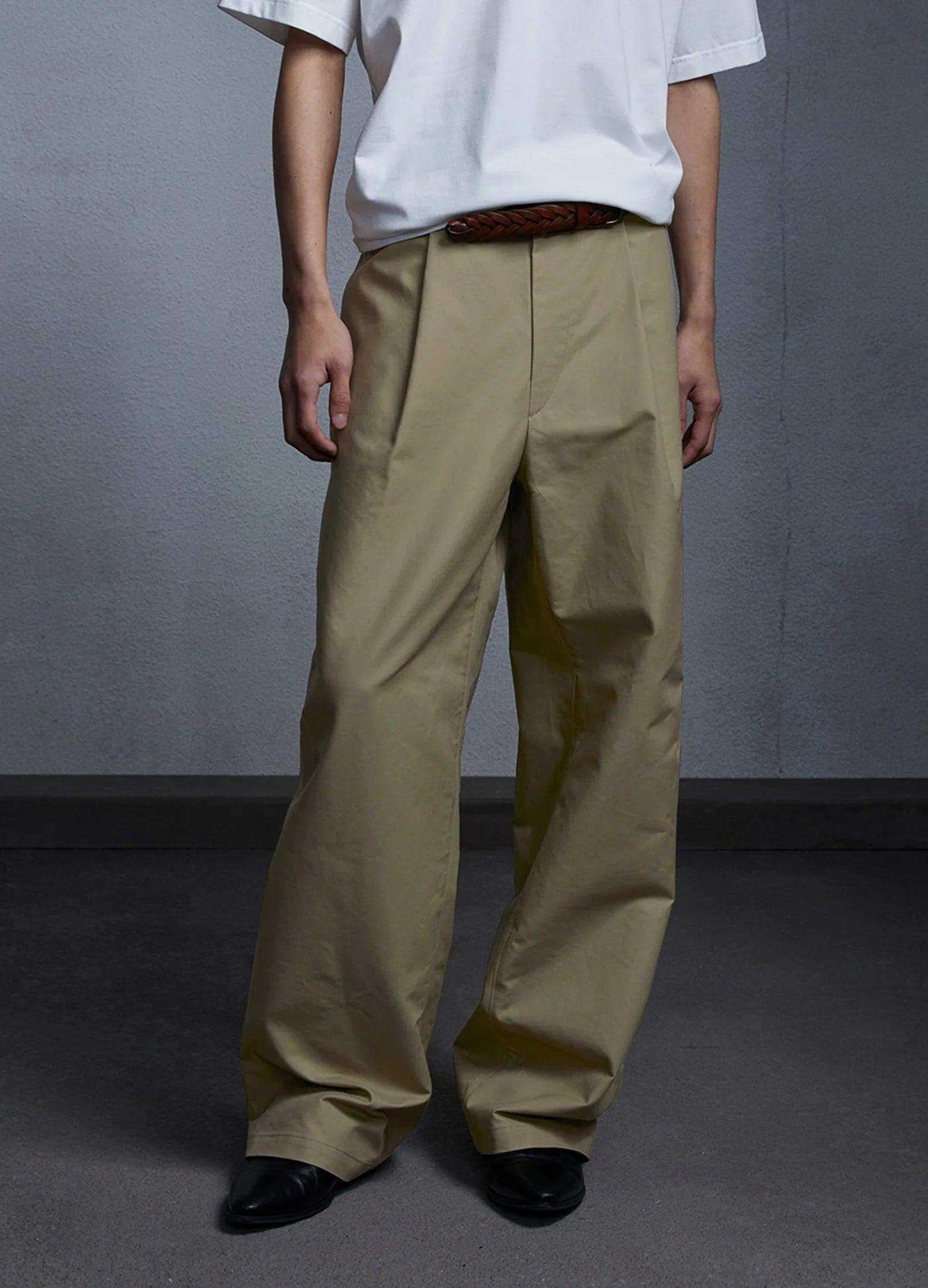 Pleated Chino Trousers