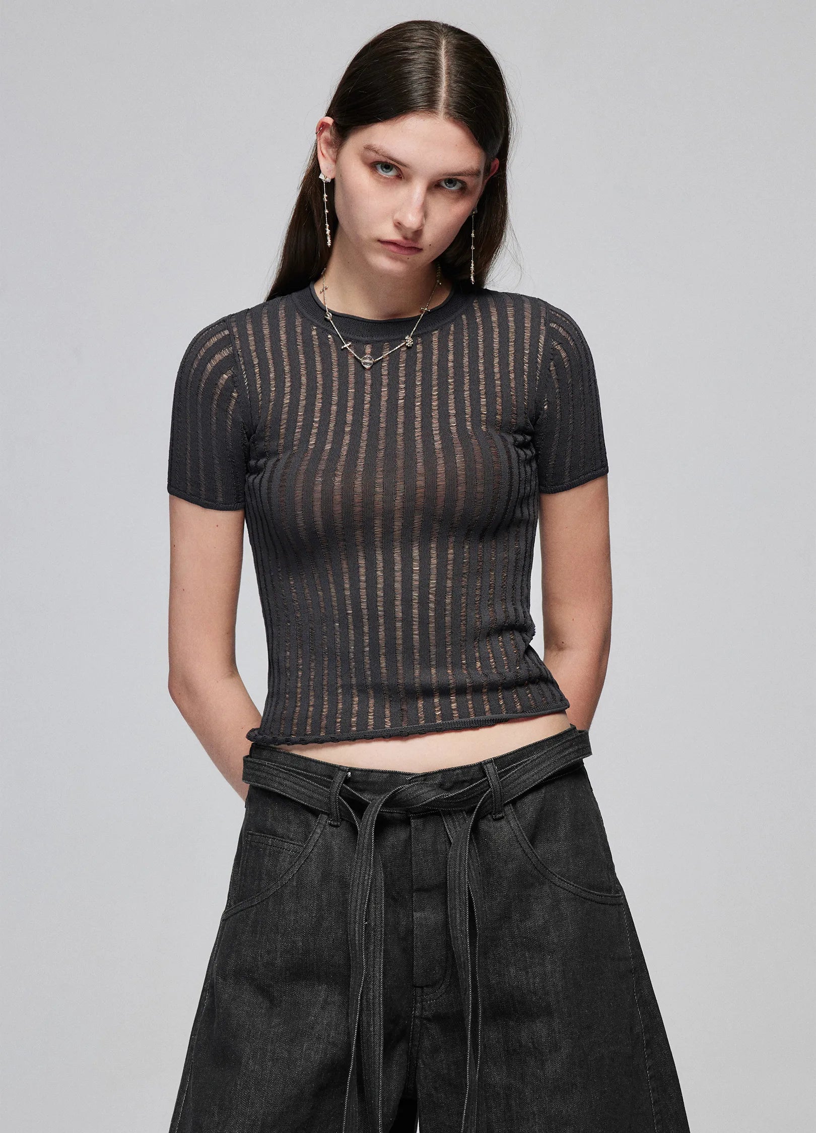 Ribbed Slim Crop Top