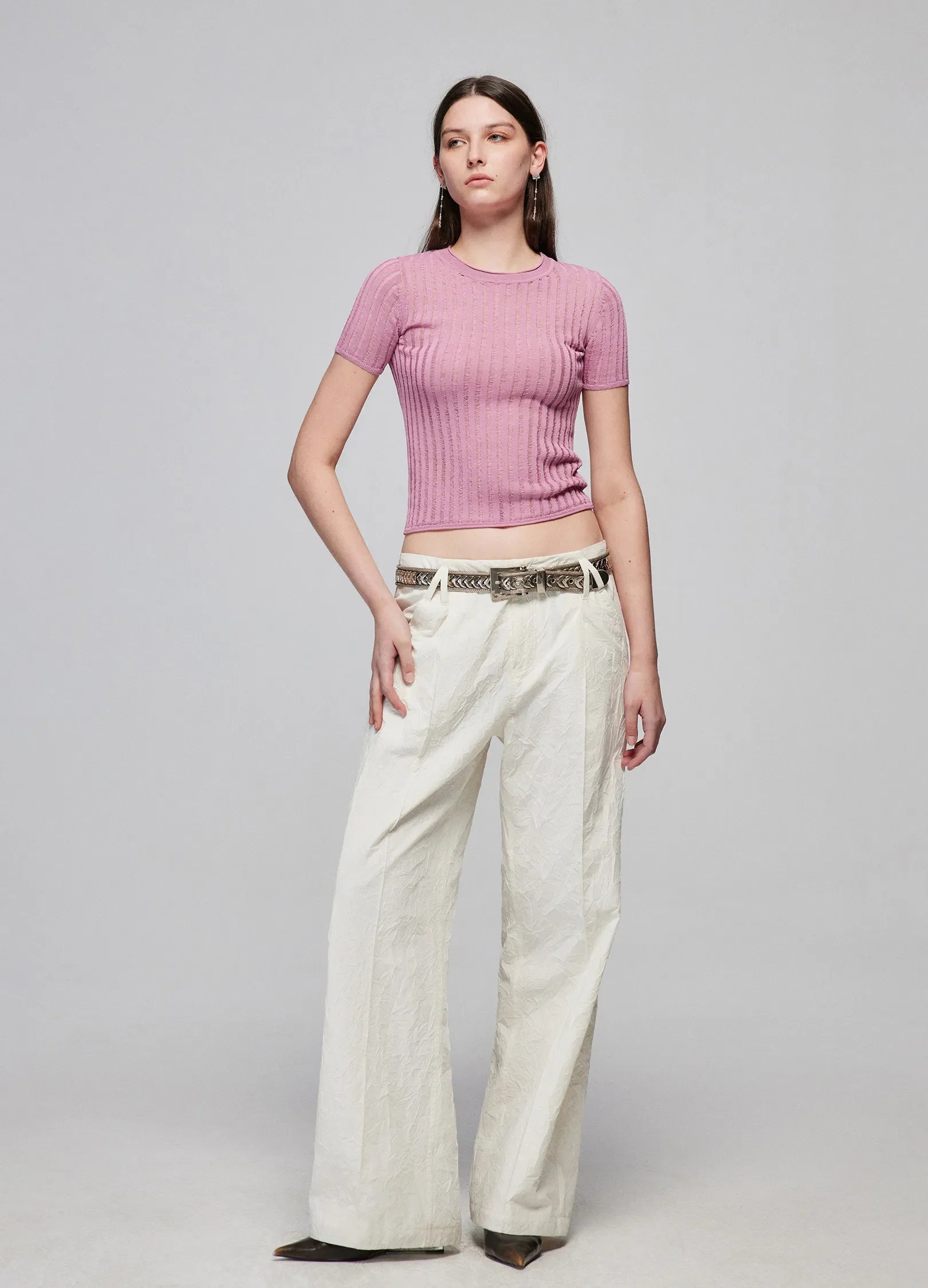 Ribbed Slim Crop Top