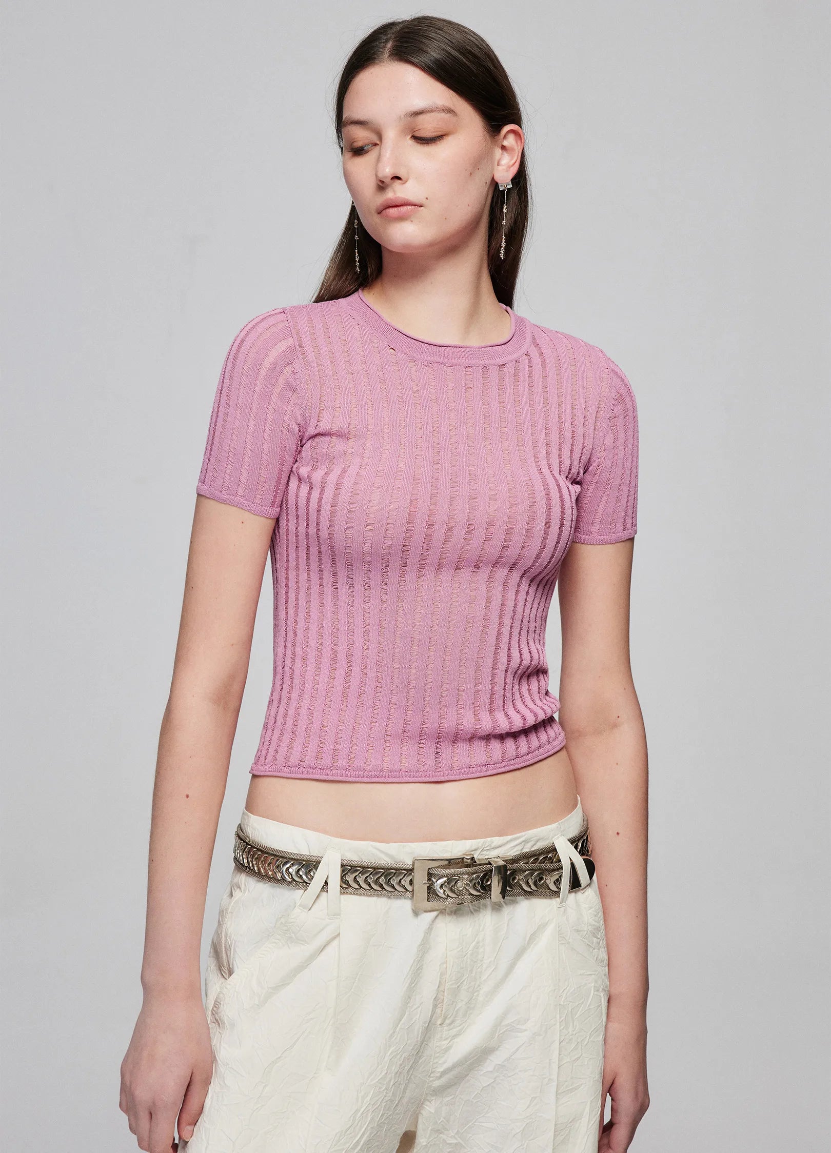 Ribbed Slim Crop Top