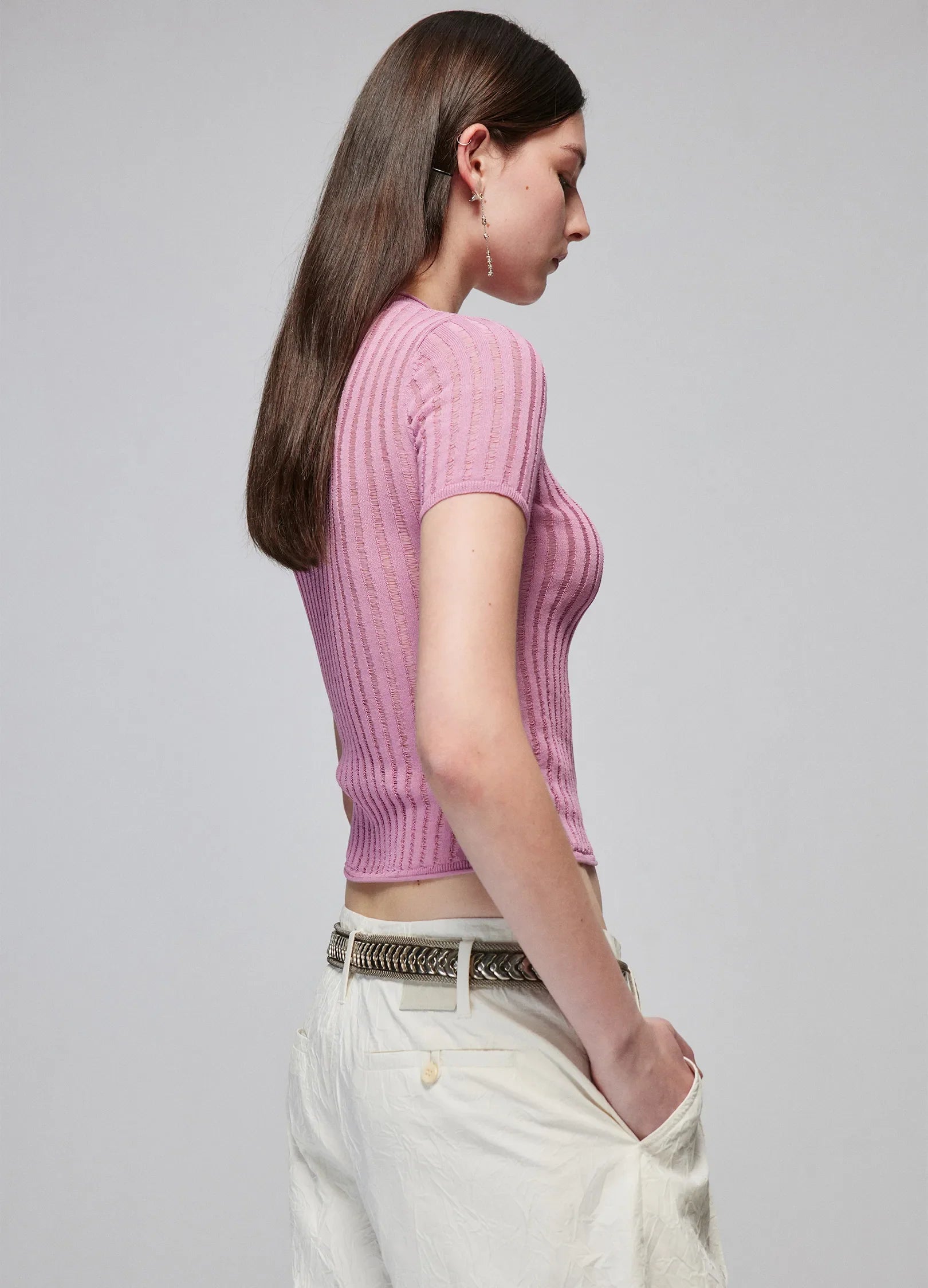 Ribbed Slim Crop Top