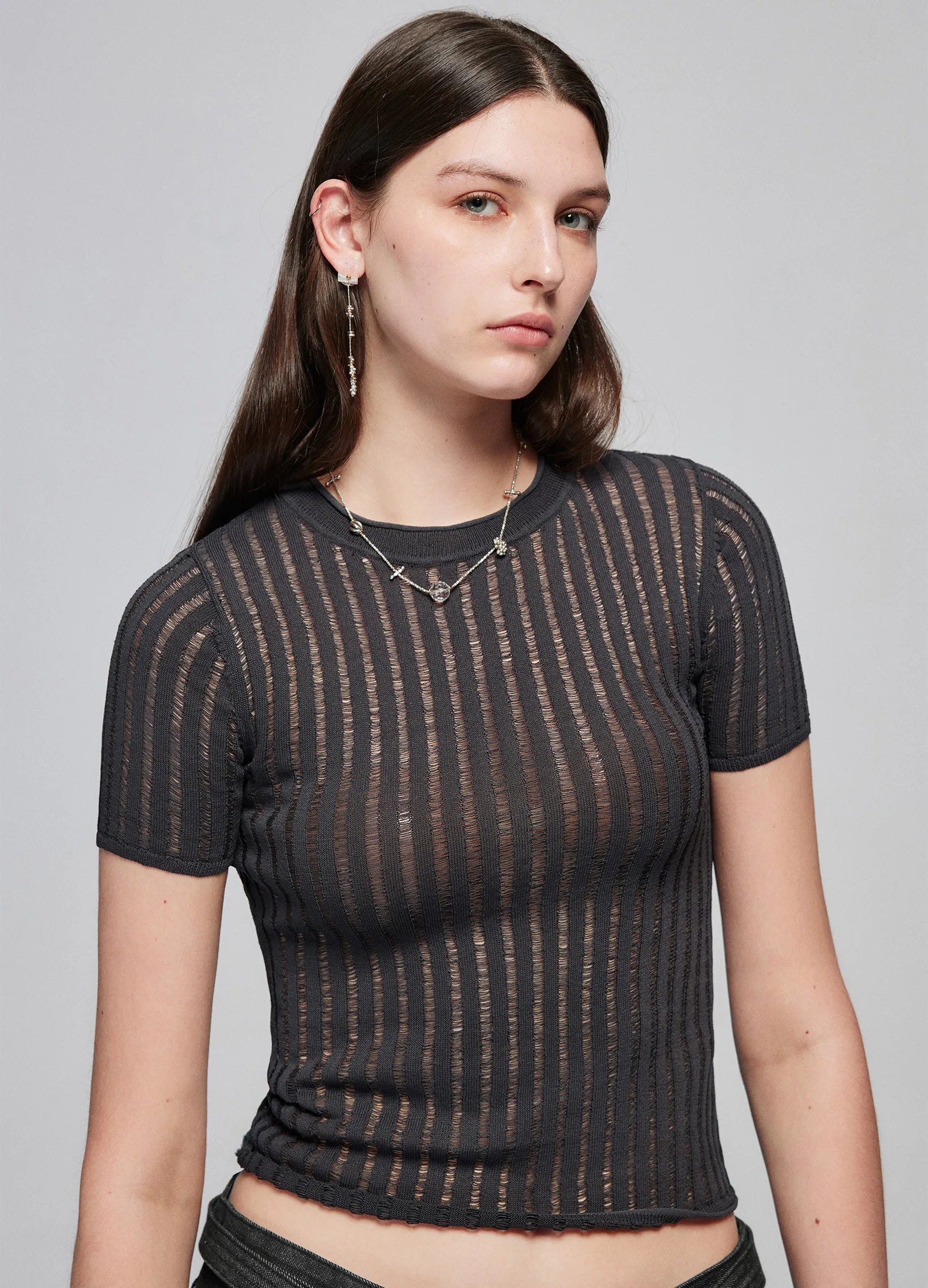 Ribbed Slim Crop Top