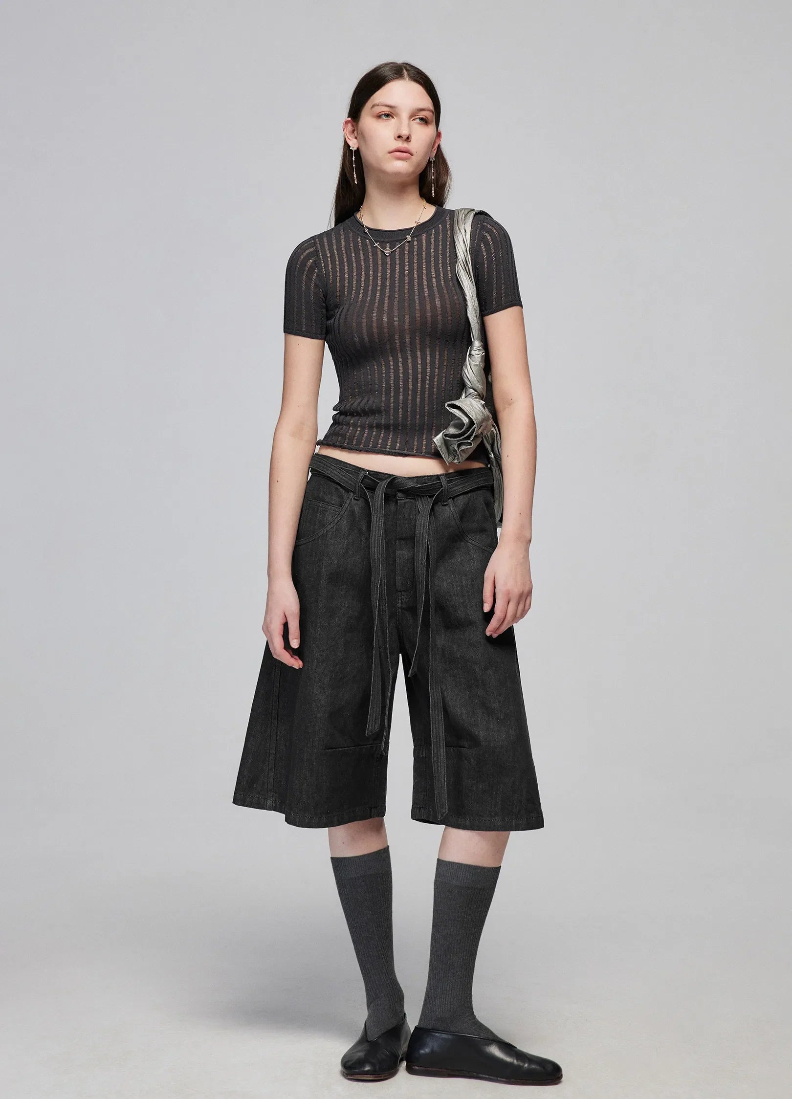 Ribbed Slim Crop Top