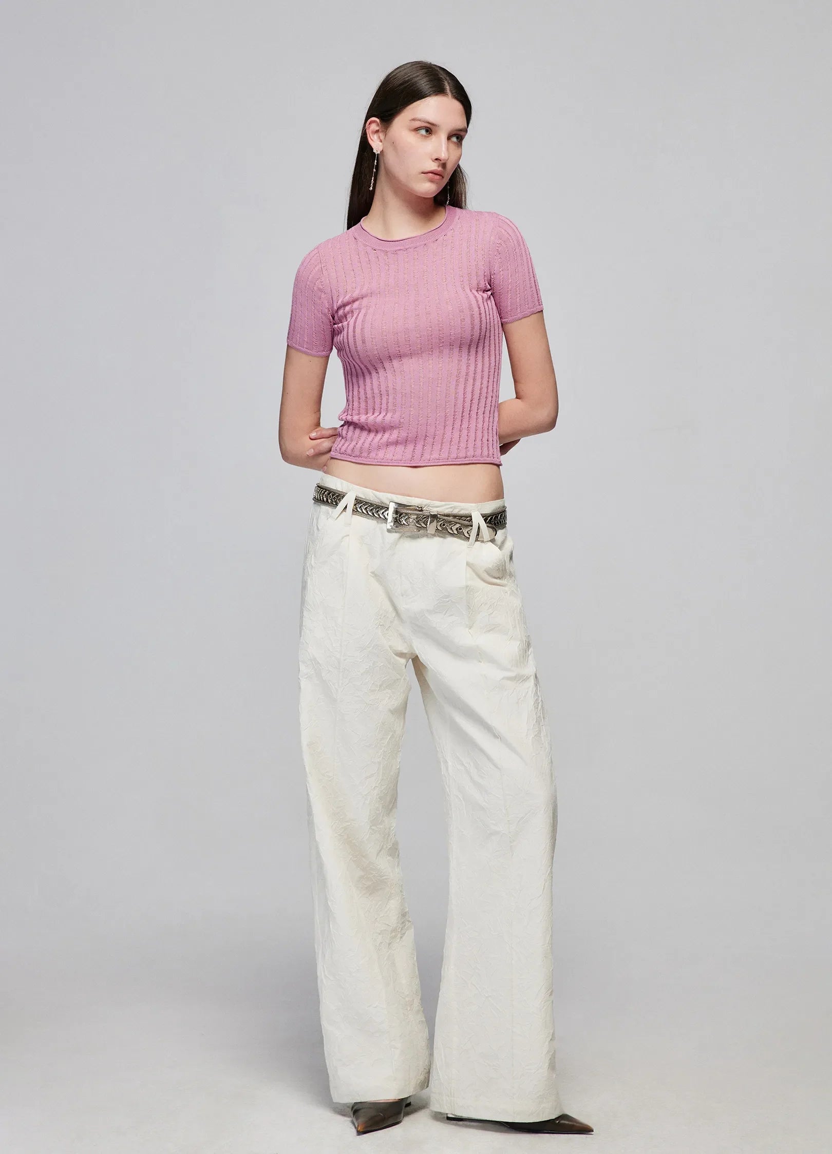 Ribbed Slim Crop Top