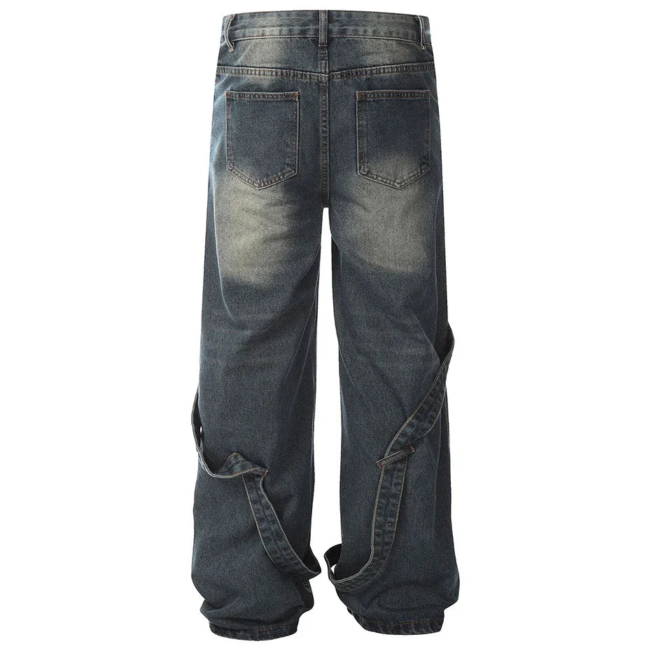 Deconstructed Denim Waves Jeans