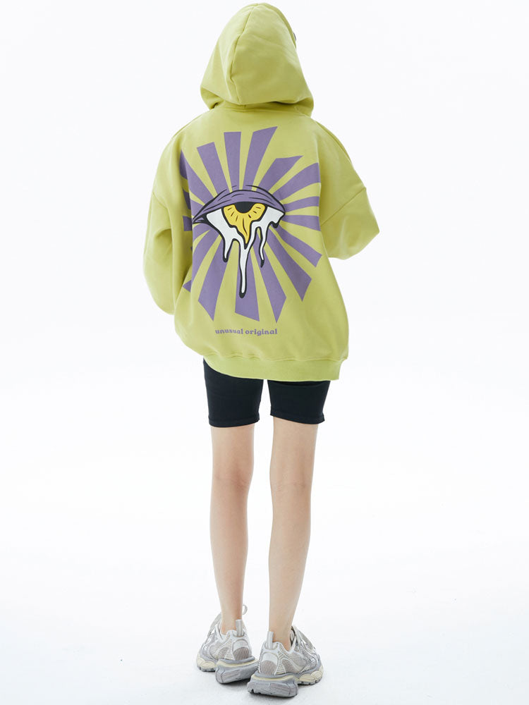 Lime Green Graphic Zip Hoodie