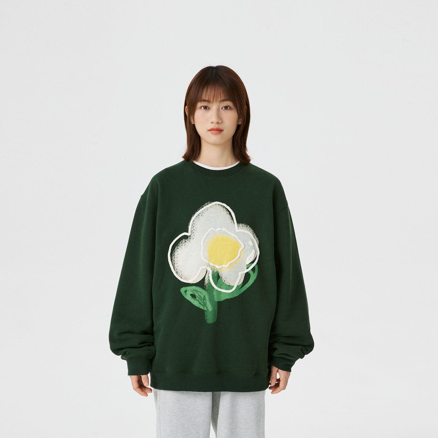 Flower Print Sweatshirt