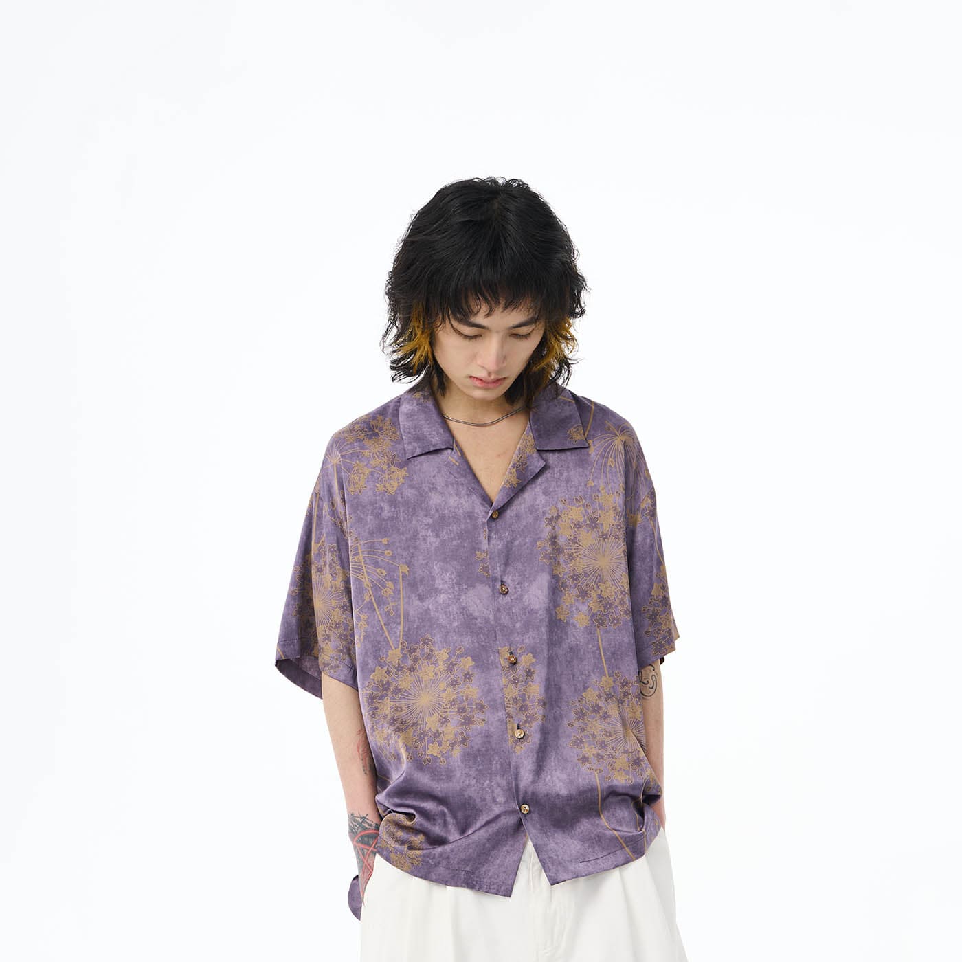 Dandelion Print Resort Shirt