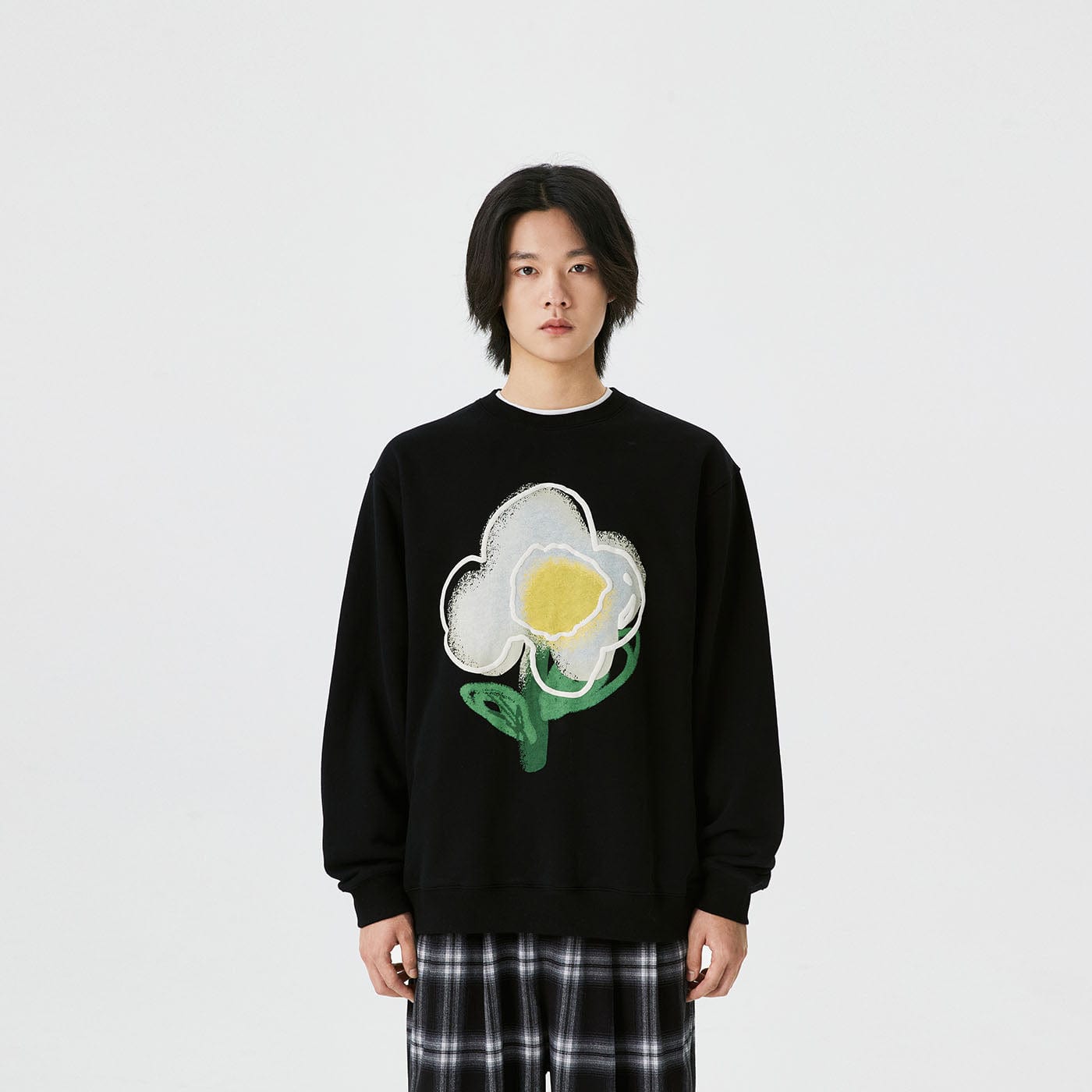 Flower Print Sweatshirt