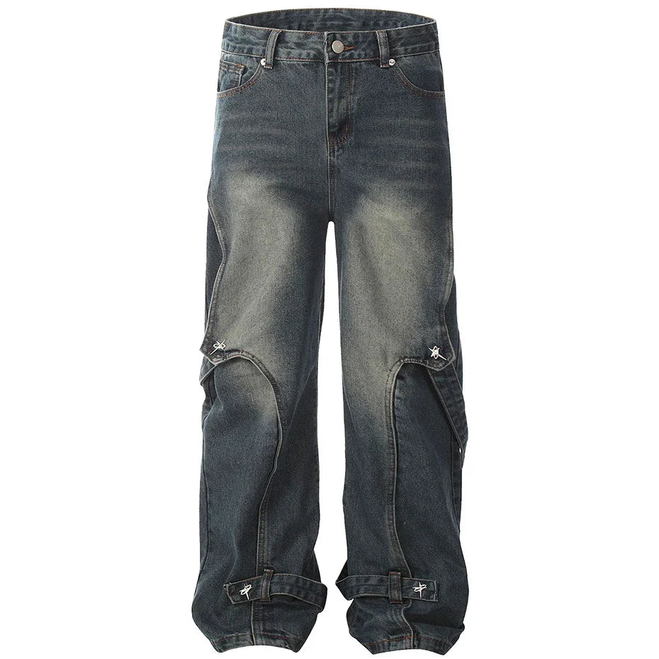 Deconstructed Denim Waves Jeans