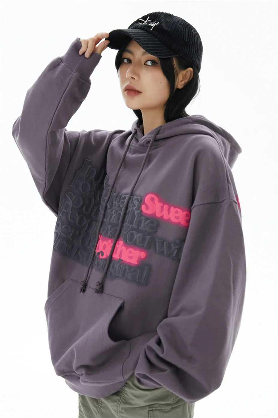 Neon Haze Poetic Hoodie