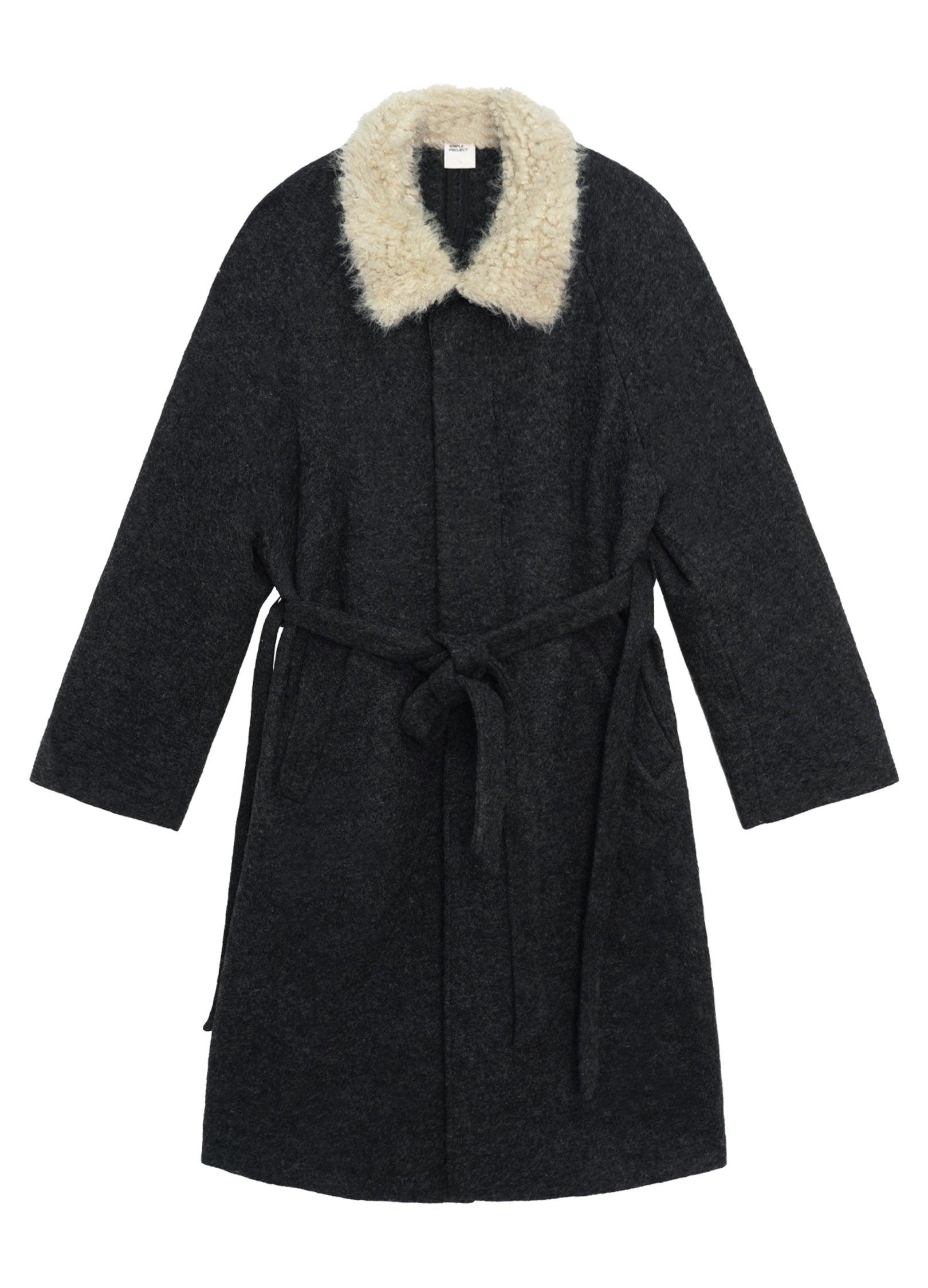 Luxurious Shearling Wool Blend Overcoat - chiclara