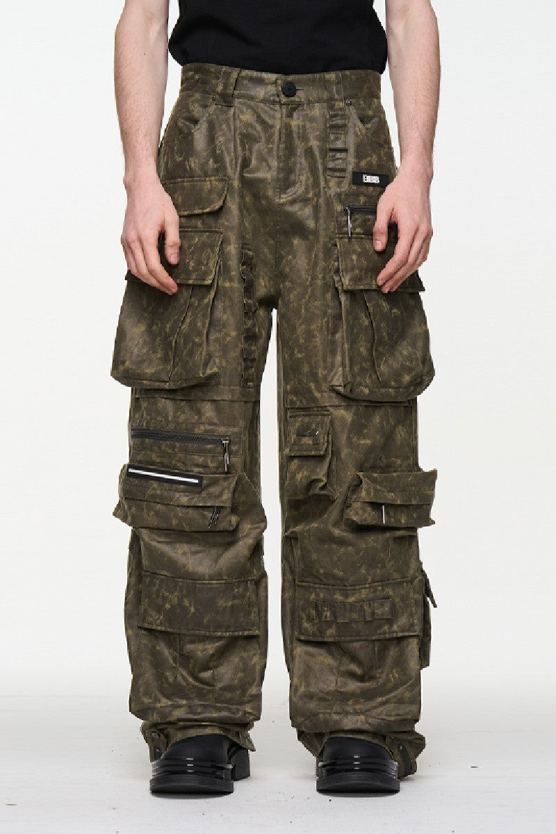 Heavy Craft Embroidered Cargo Pants - chiclara