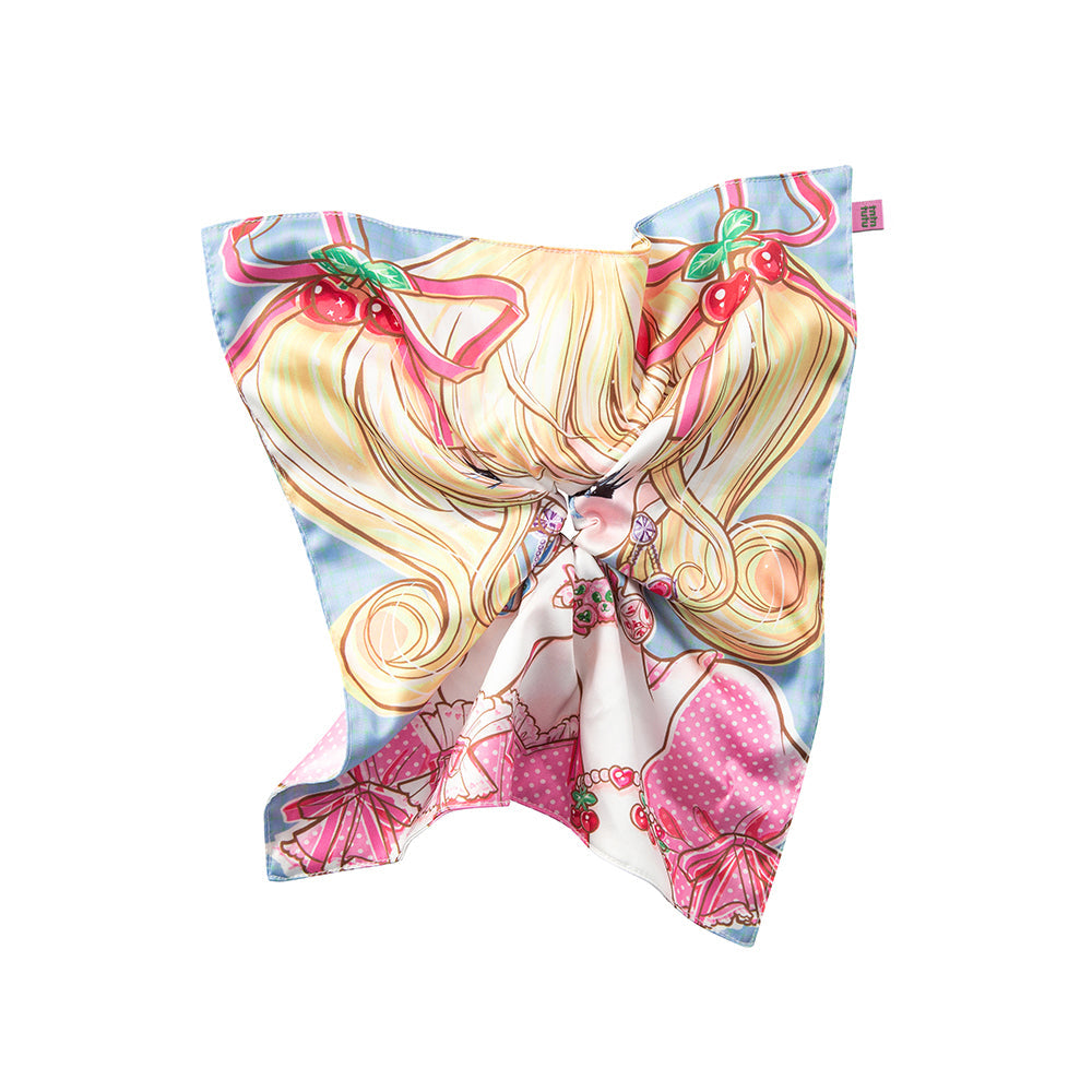 Cherry Princess Silk Hair Scarf
