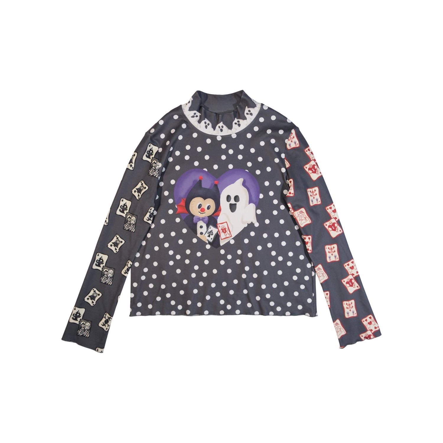 Polka Dot Playing Cards Jester Top
