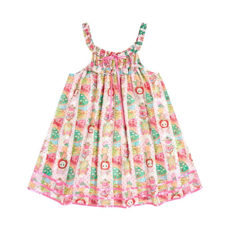 Sweet Apple Ruffle Lounge Cami Dress