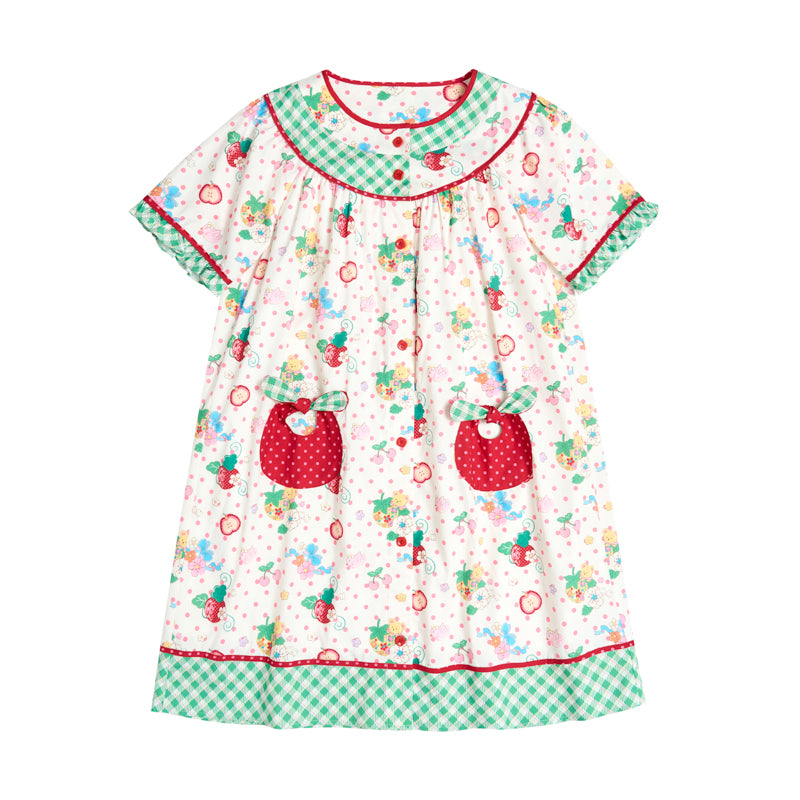 Sweet Strawberry Gingham Nightdress