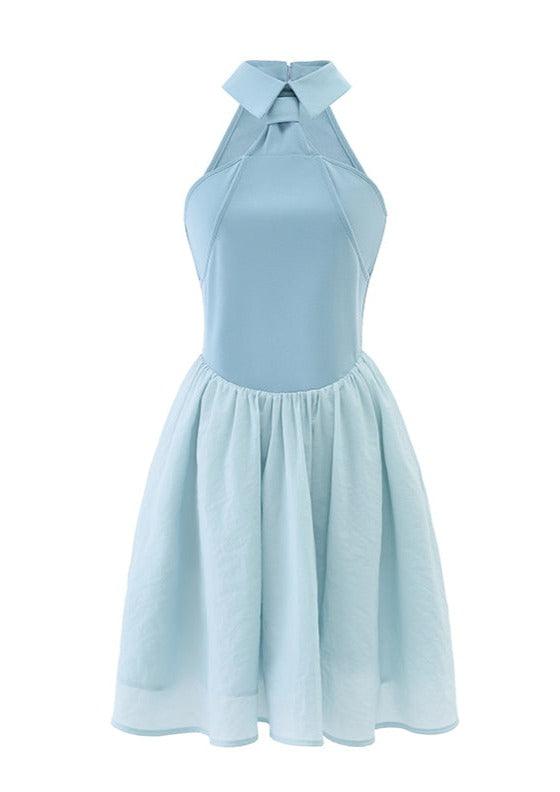 Bow-Tie Halterneck Dress