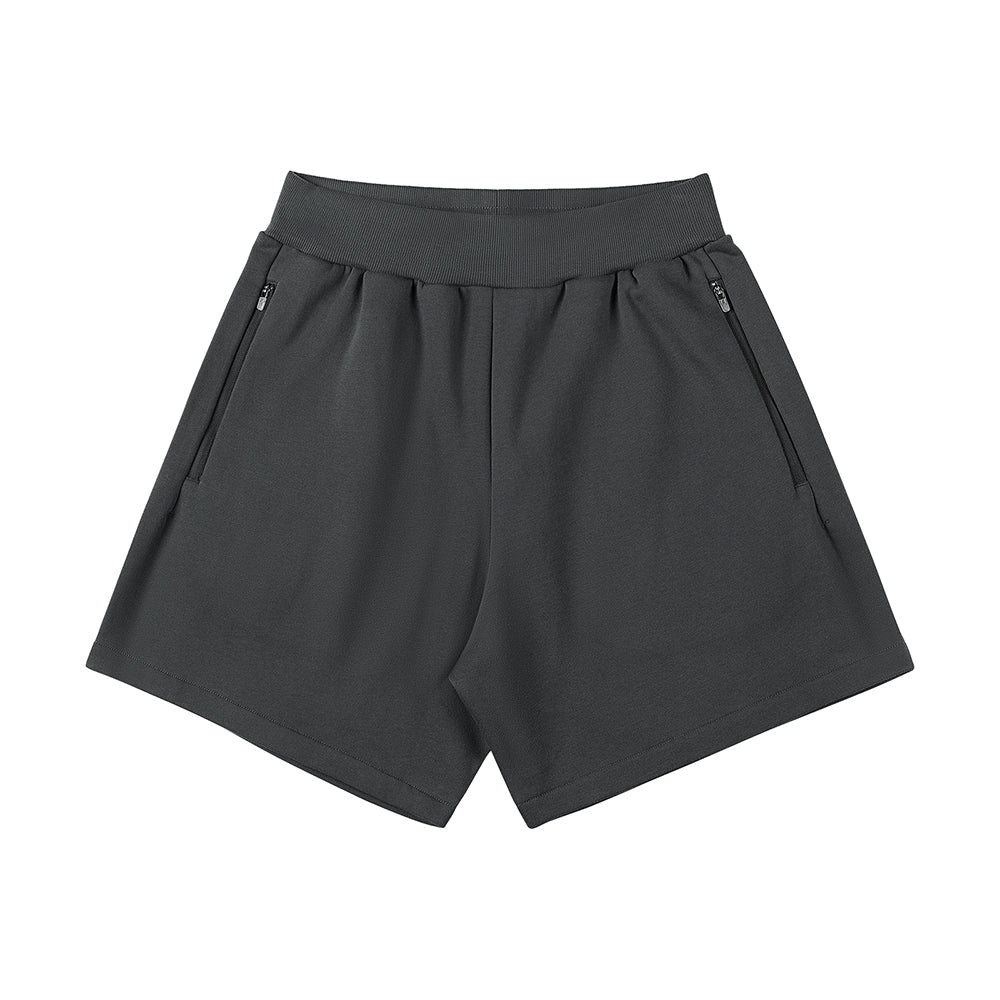 400G Heavy Cotton Shorts with Zip Pocket - chiclara