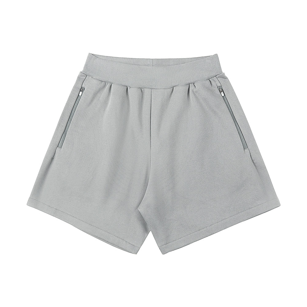 400G Heavy Cotton Shorts with Zip Pocket - chiclara