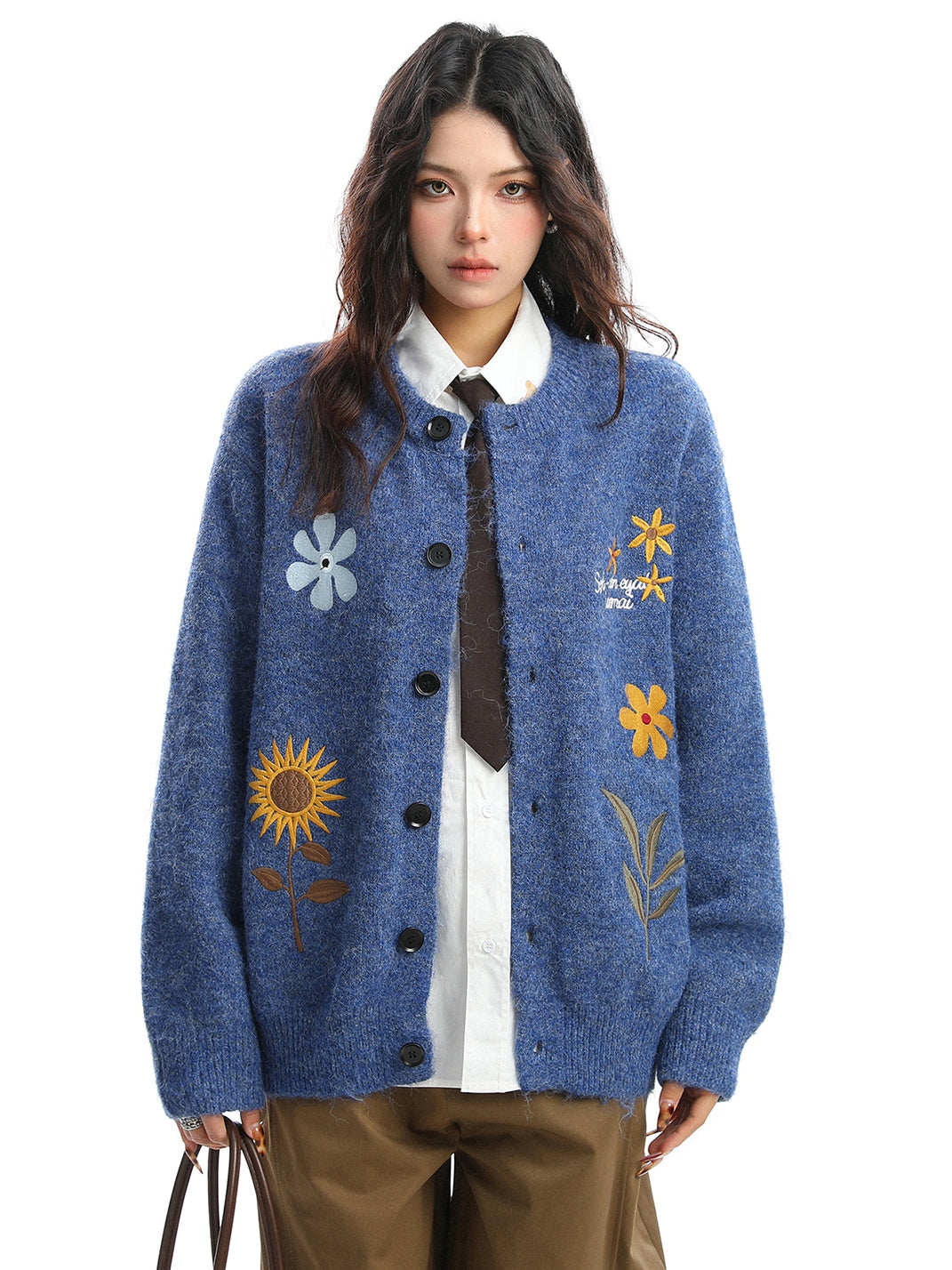 Retro Floral Embroidered Cardigan