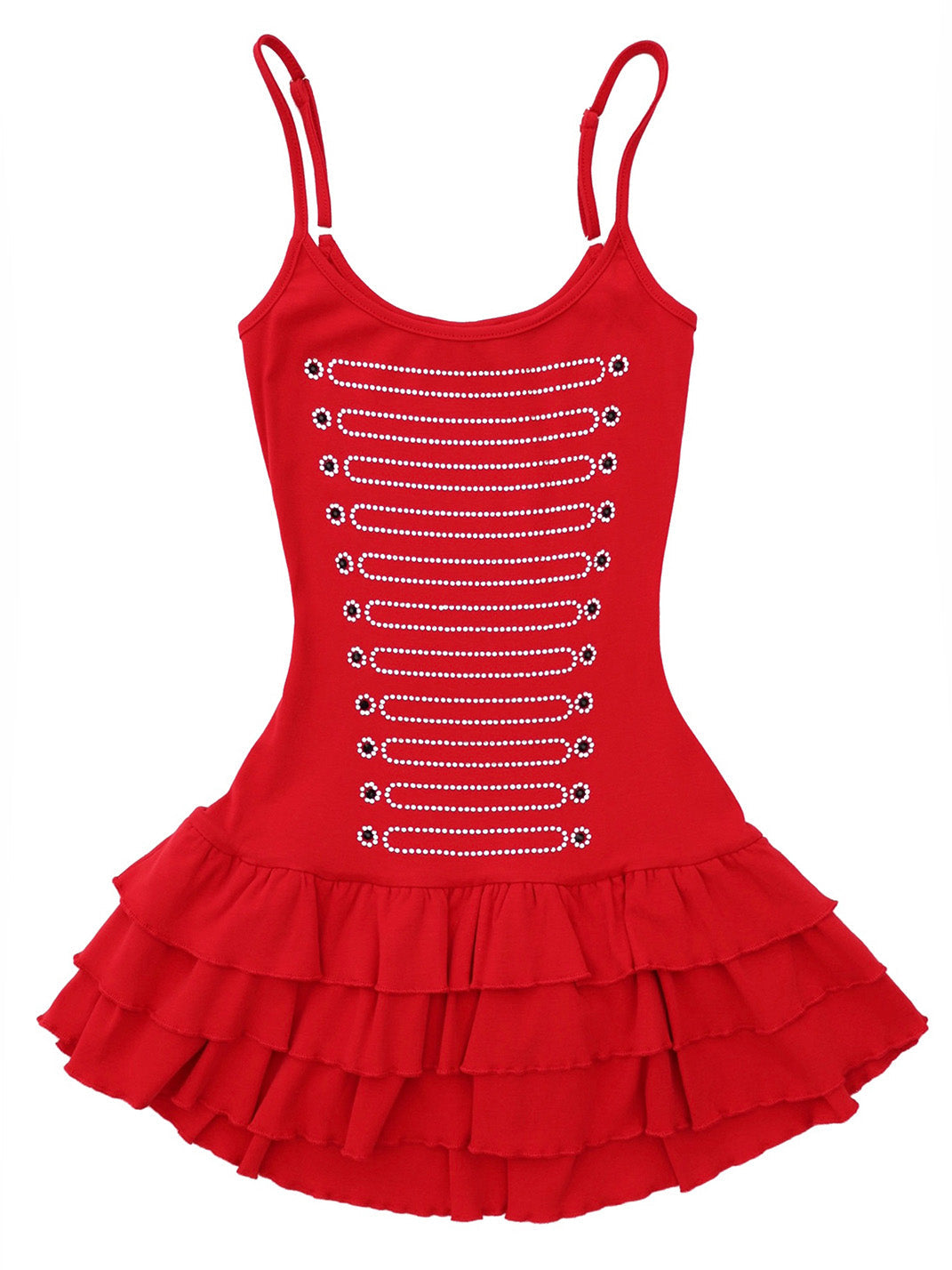Rhinestone Tiered Cake Midi Dress